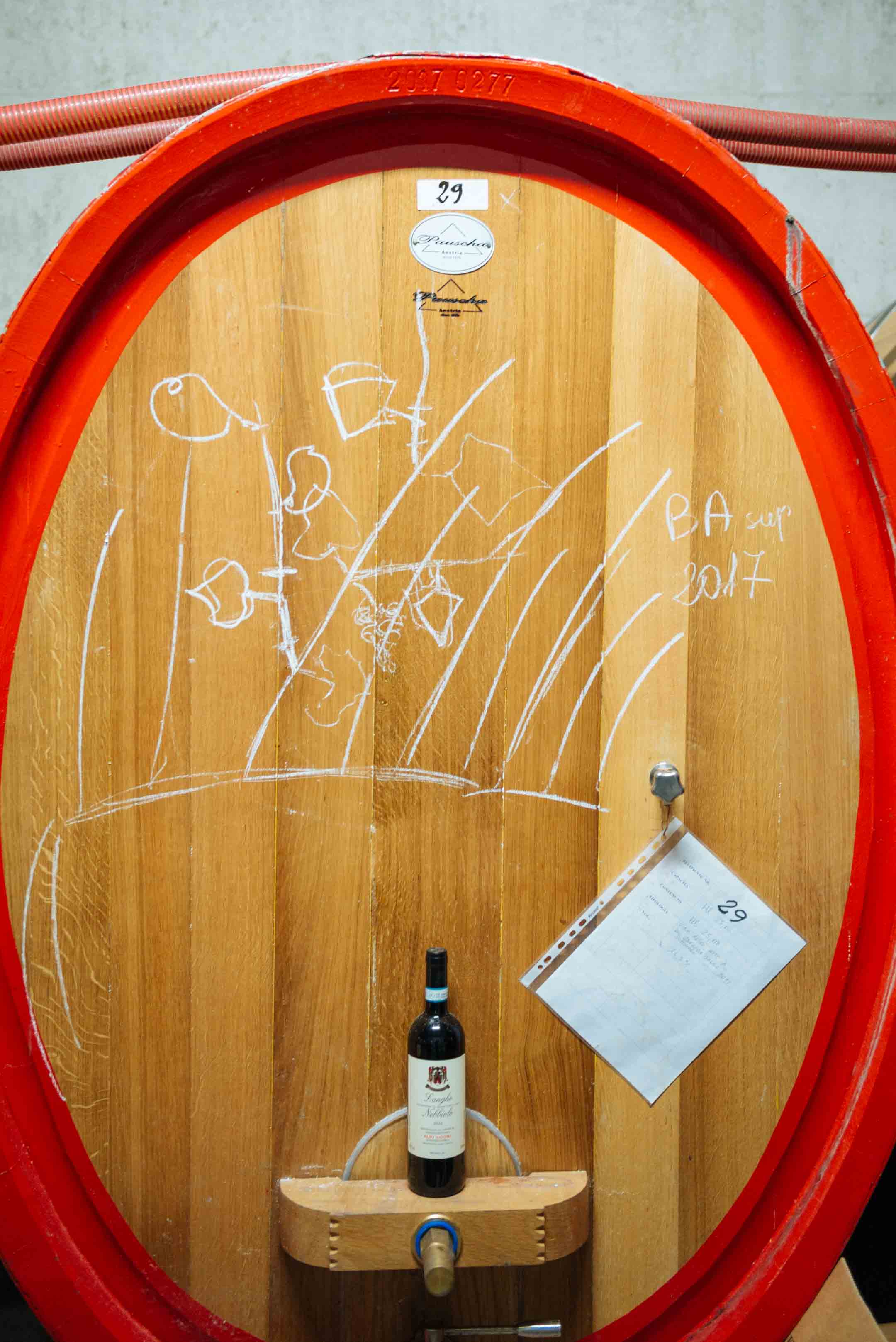 Winemaker Elio Sandri in Barolo gives us a tour of his small production natural wine winery