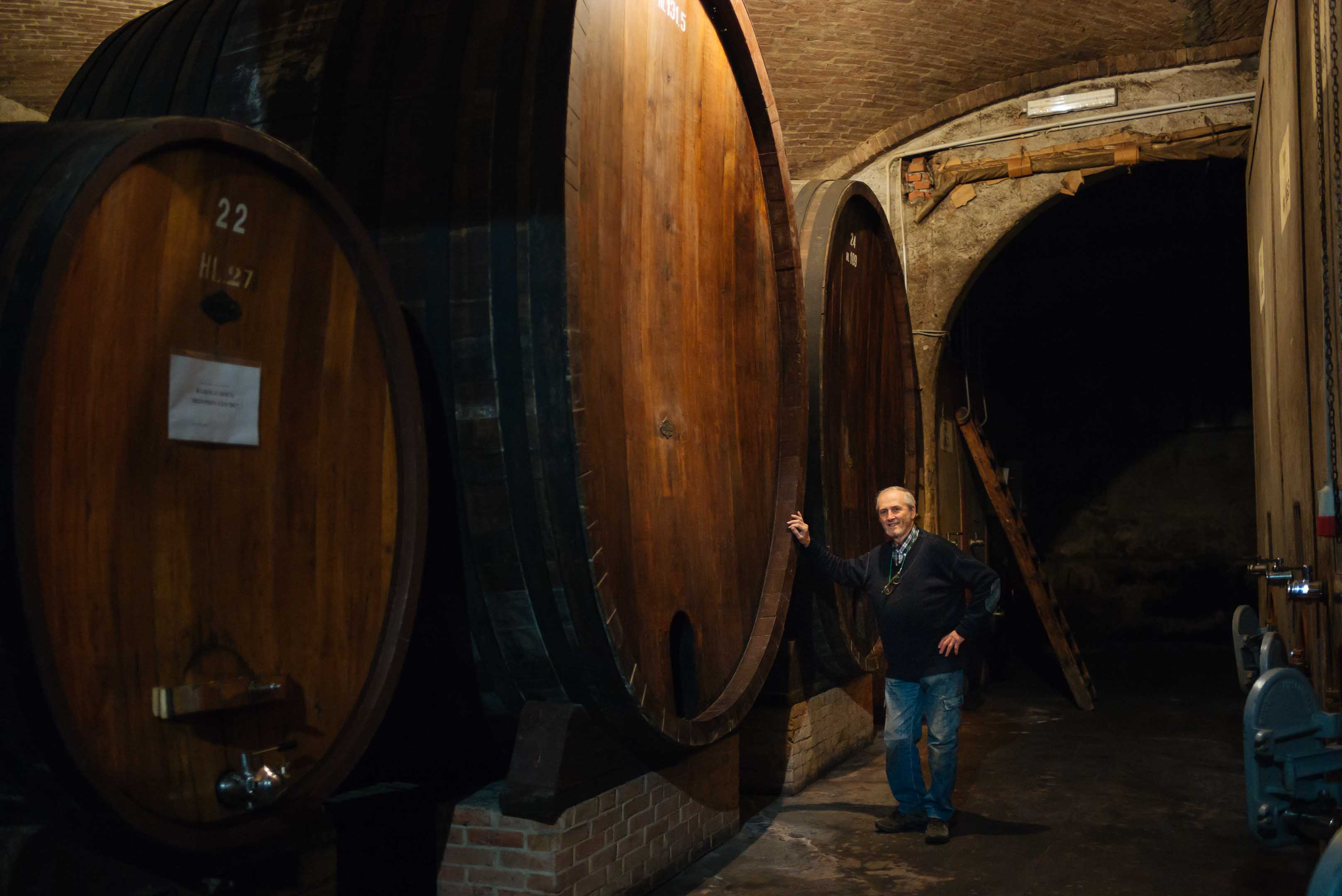 Winemaker Mauro Mascarello at Giuseppe Mascarello winery in Barolo Piedmont Italy