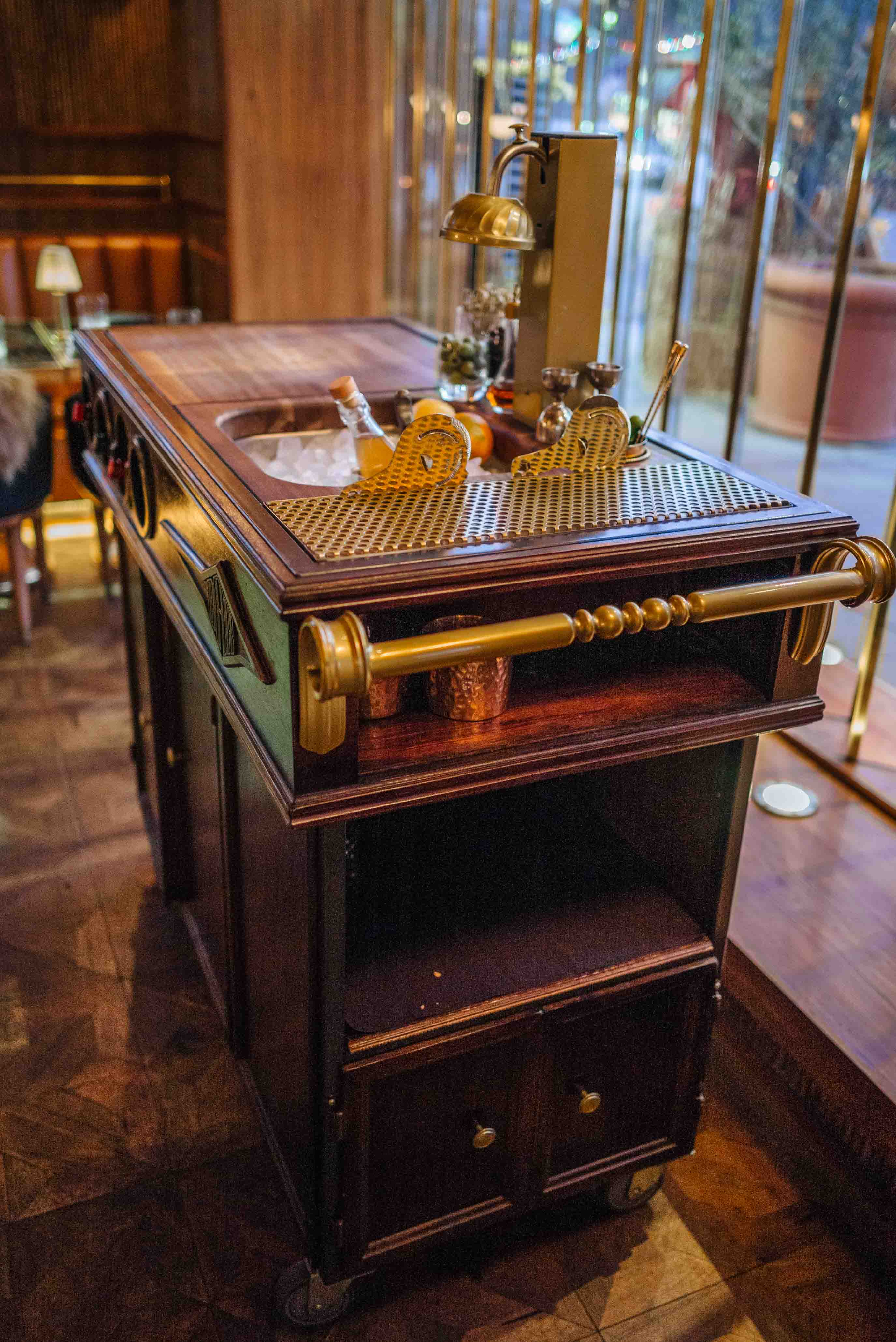 The Martini cart at born and raised in San Diego, an over-the-top steakhouse 