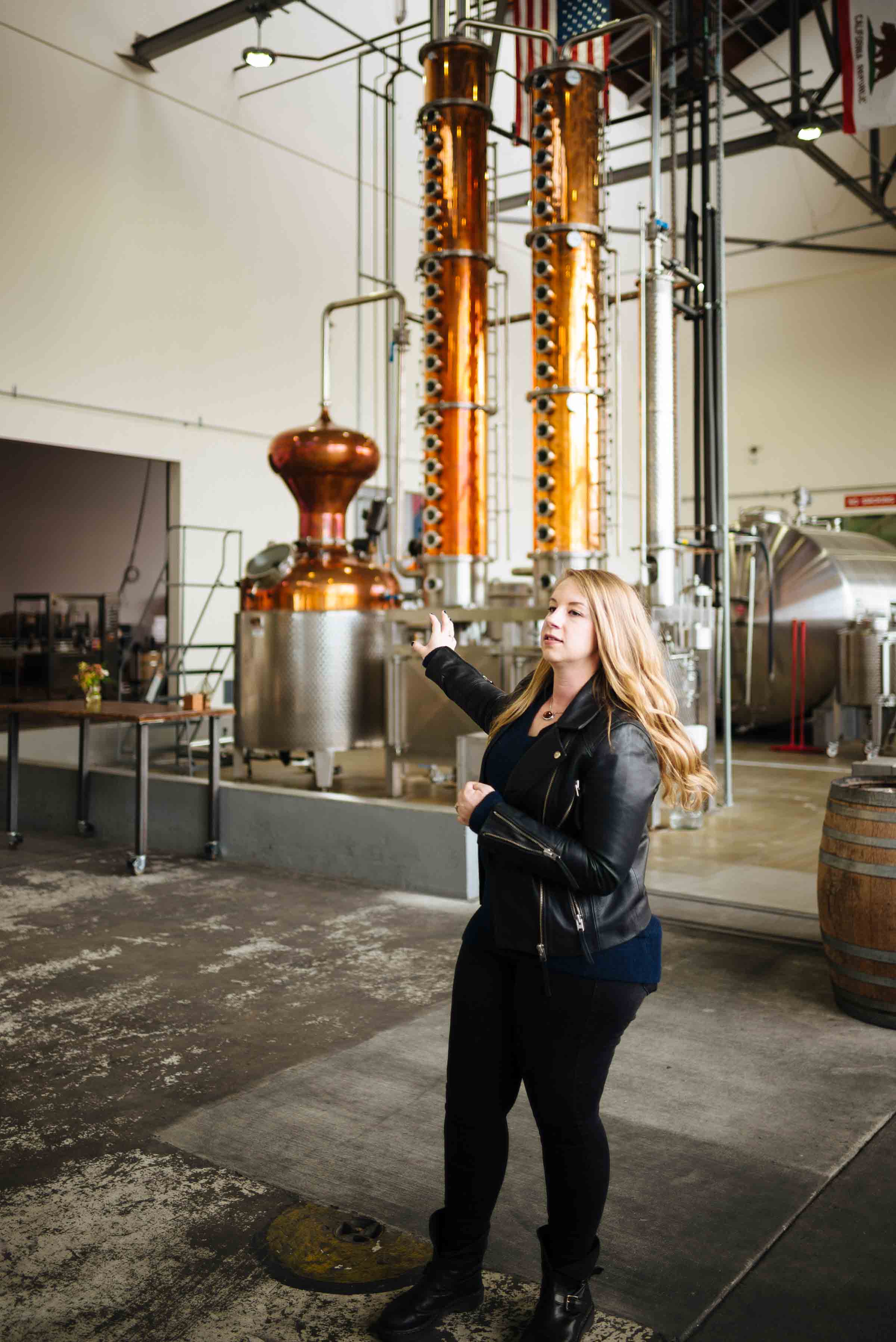 The Taste Edit recommends the Tour at Hangar 1 Distillery just outside of San Francisco learning how to distill vodka and brandy with head distiller Caley Shoemaker