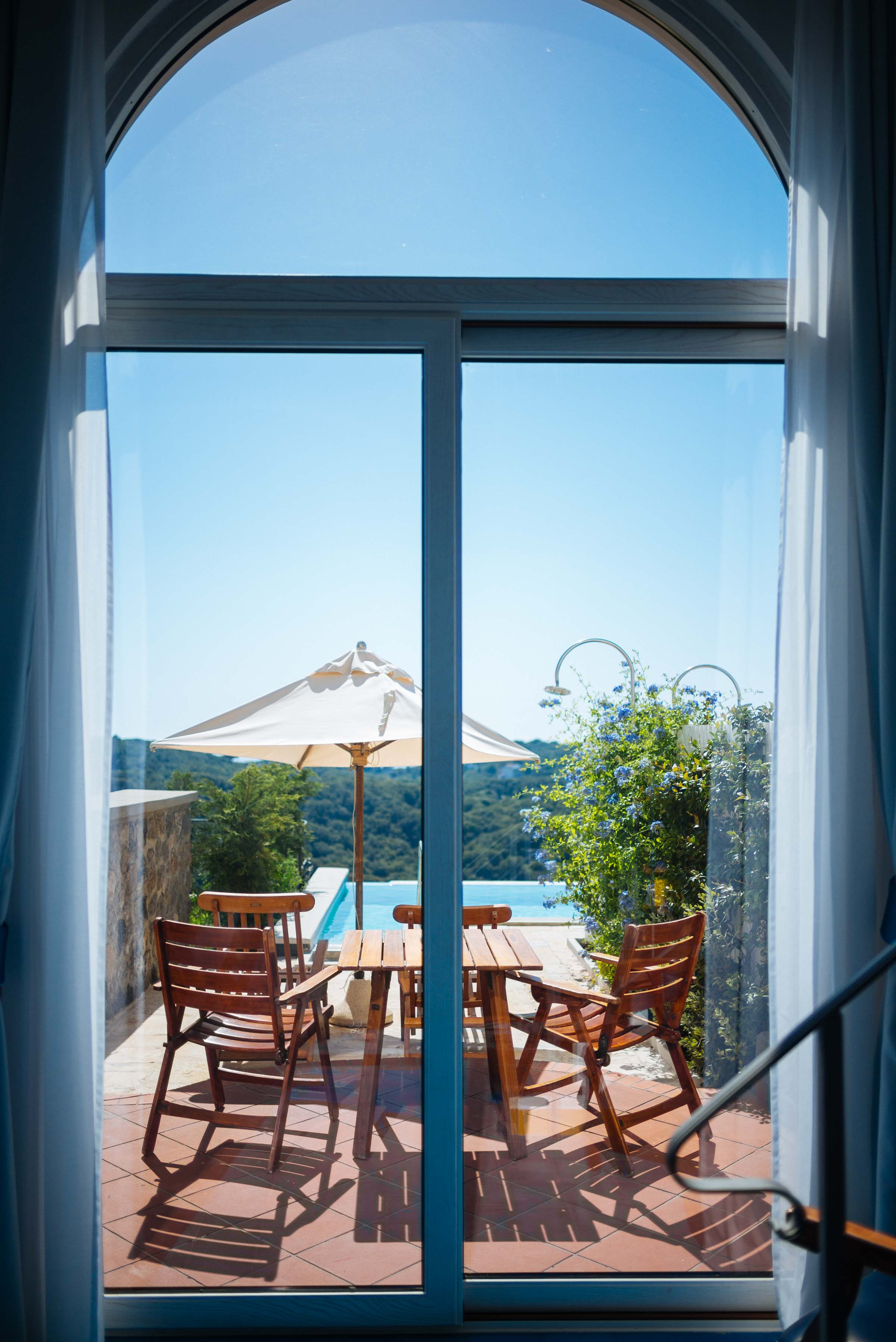 The beautiful view and infinity pool at our suite in Ischia's San Montano Resort & Spa | thetasteedit.com #italy #travel #hotel #spa