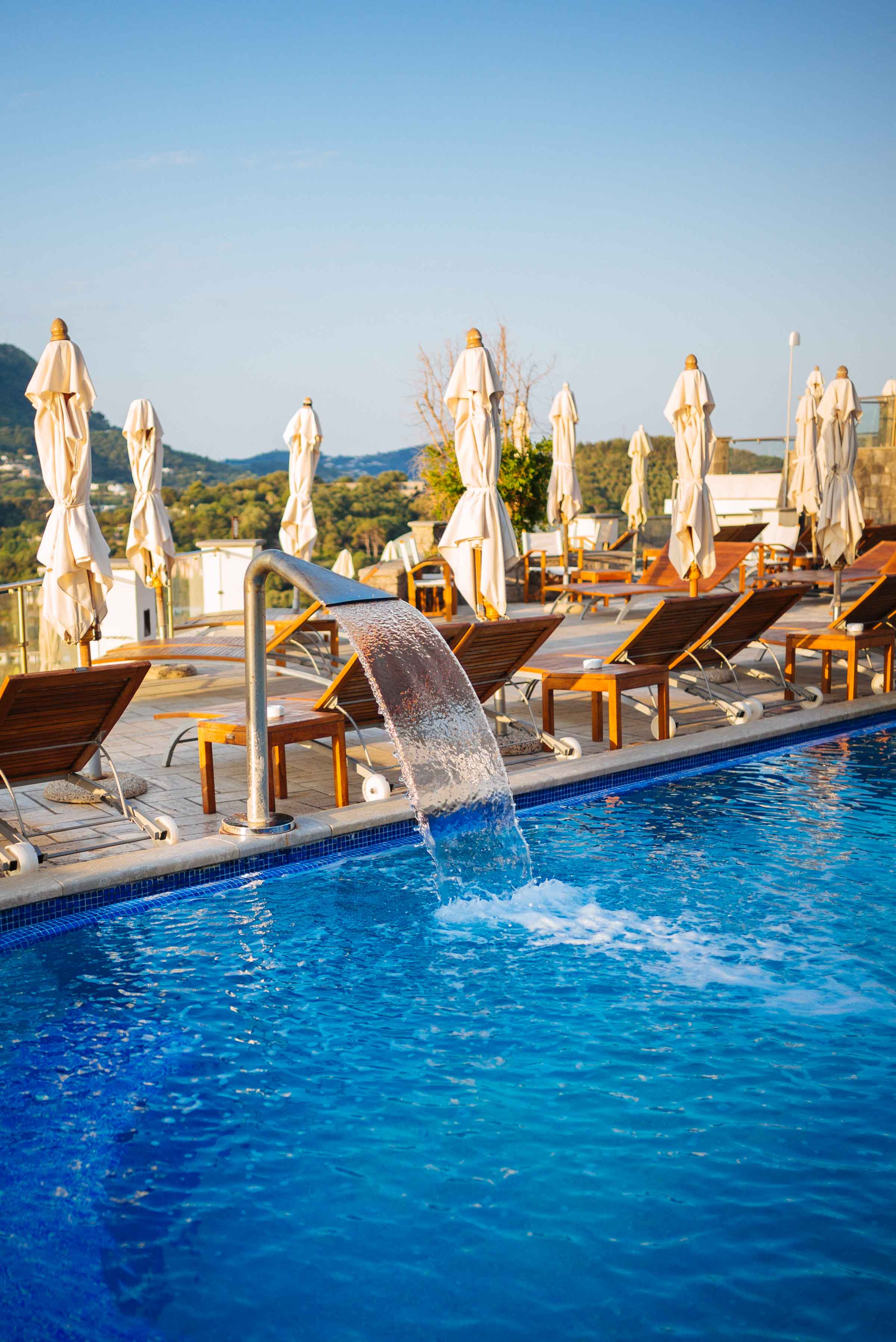 Thermal spas in Ischia will renew your spirit and health located in a secluded part of a rugged Ischia overlooking the Neapolitan Coast | thetasteedit.com #italy #travel #hotel