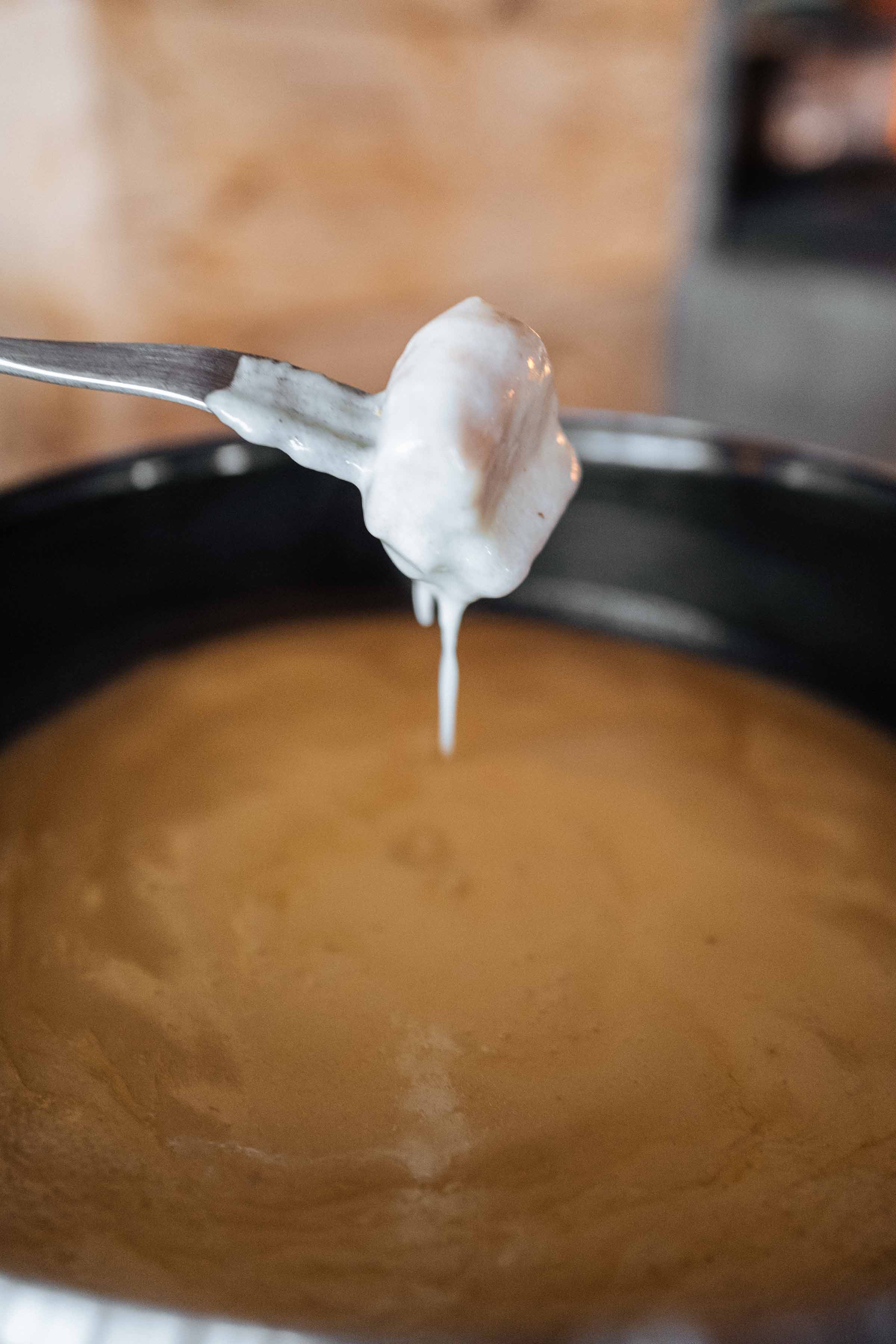Find the best fondue in Klosters Switzerland at this restaurant with fondue for two