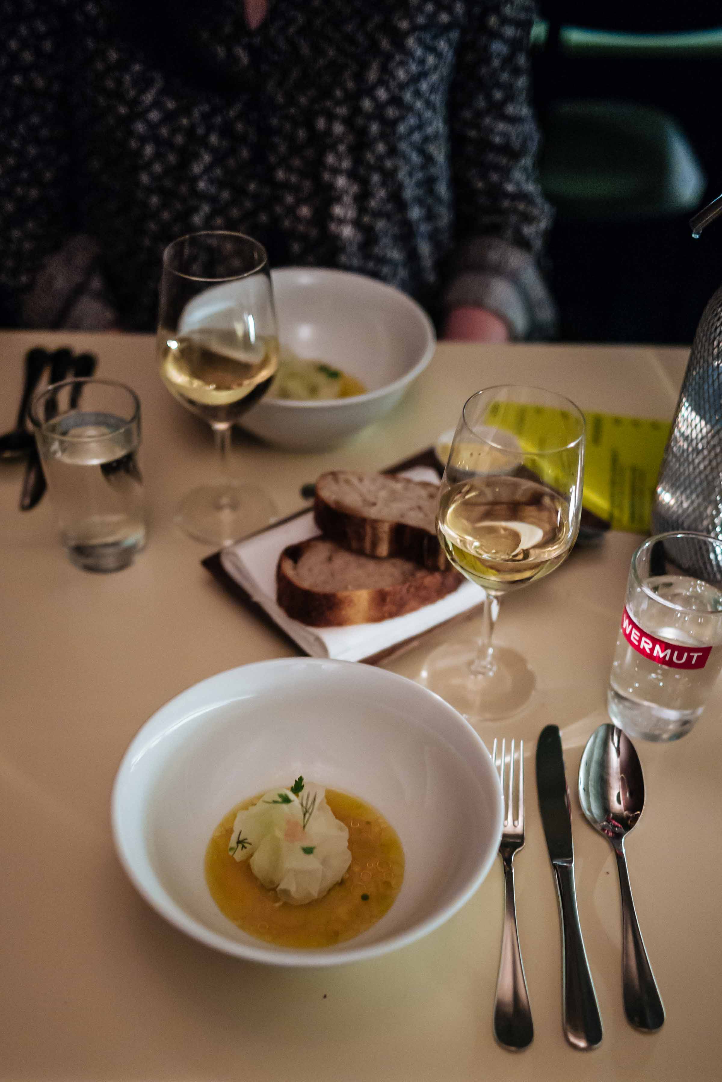 king crab served in a rich broth at Zurich Restaurant: Wermut Vermouth Bar and Restaurant