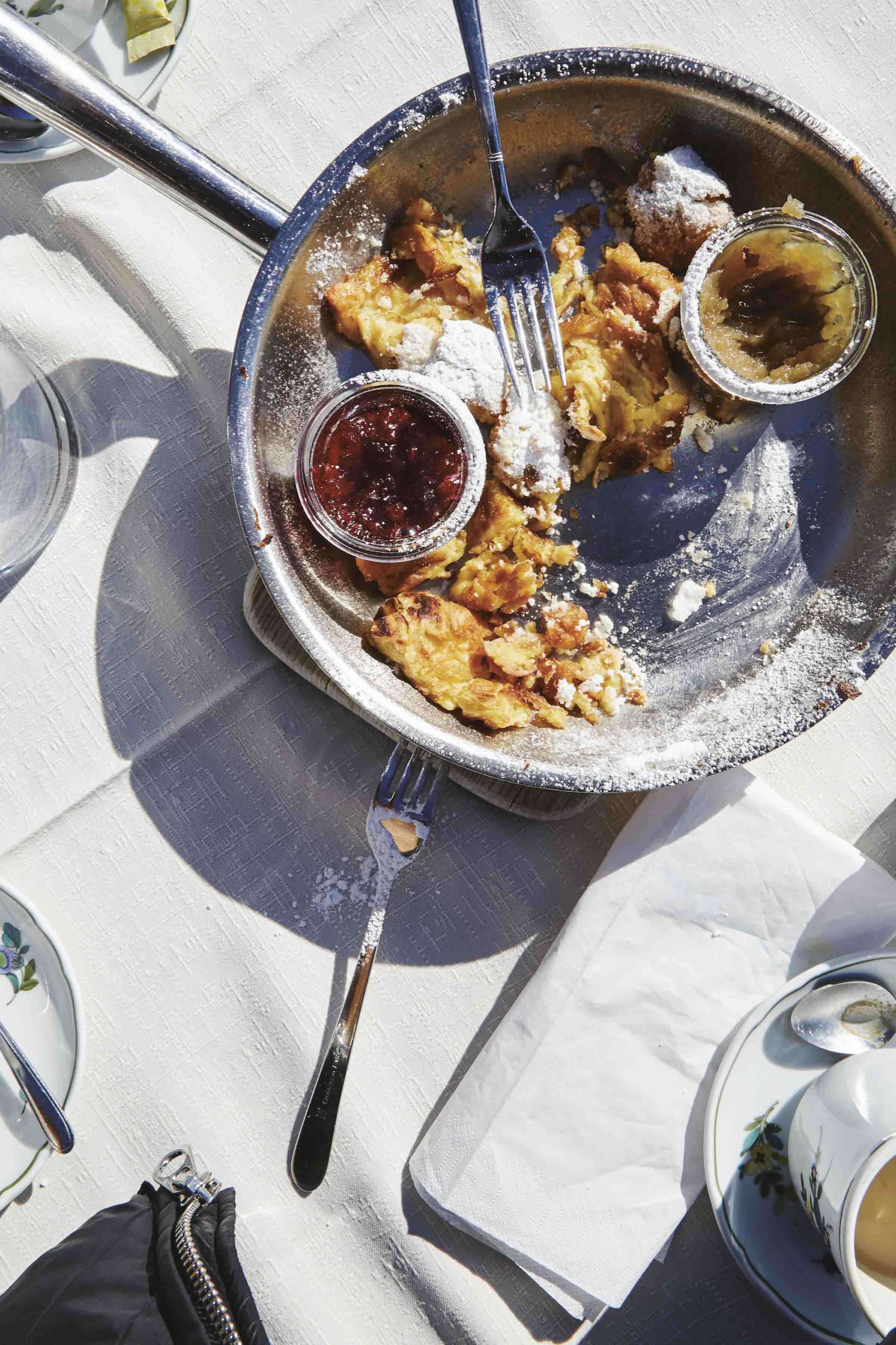 Kaiserschmarrn recipe from Alpine Cooking by Meredith Erickson