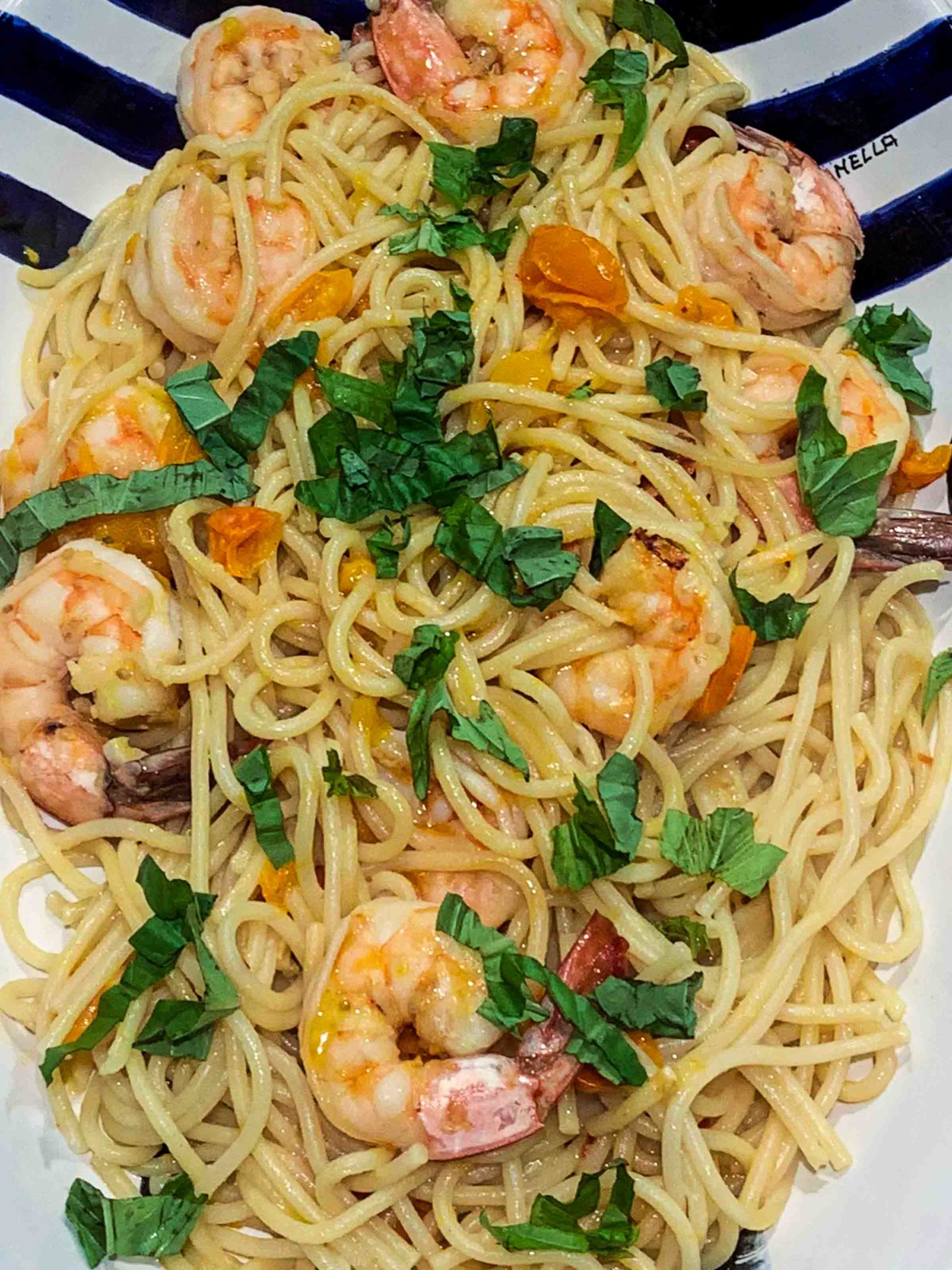 Italian Shrimp Pasta with Cherry Tomatoes - The Taste Edit