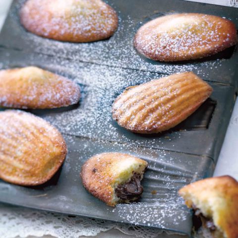 Parisian Hazelnut Spread Madeleines from Le Bristol Paris's Hazelnut Spread Madeleines \ thetasteedit.com #cookie #French #chocolate #dessert #baking