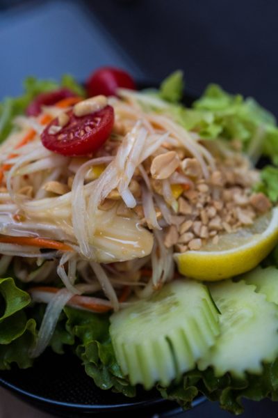 Go to the Best Thai restaurant in Nice Le Banthai. Start with their papa salad while sitting outside on the street. - The Taste Edit