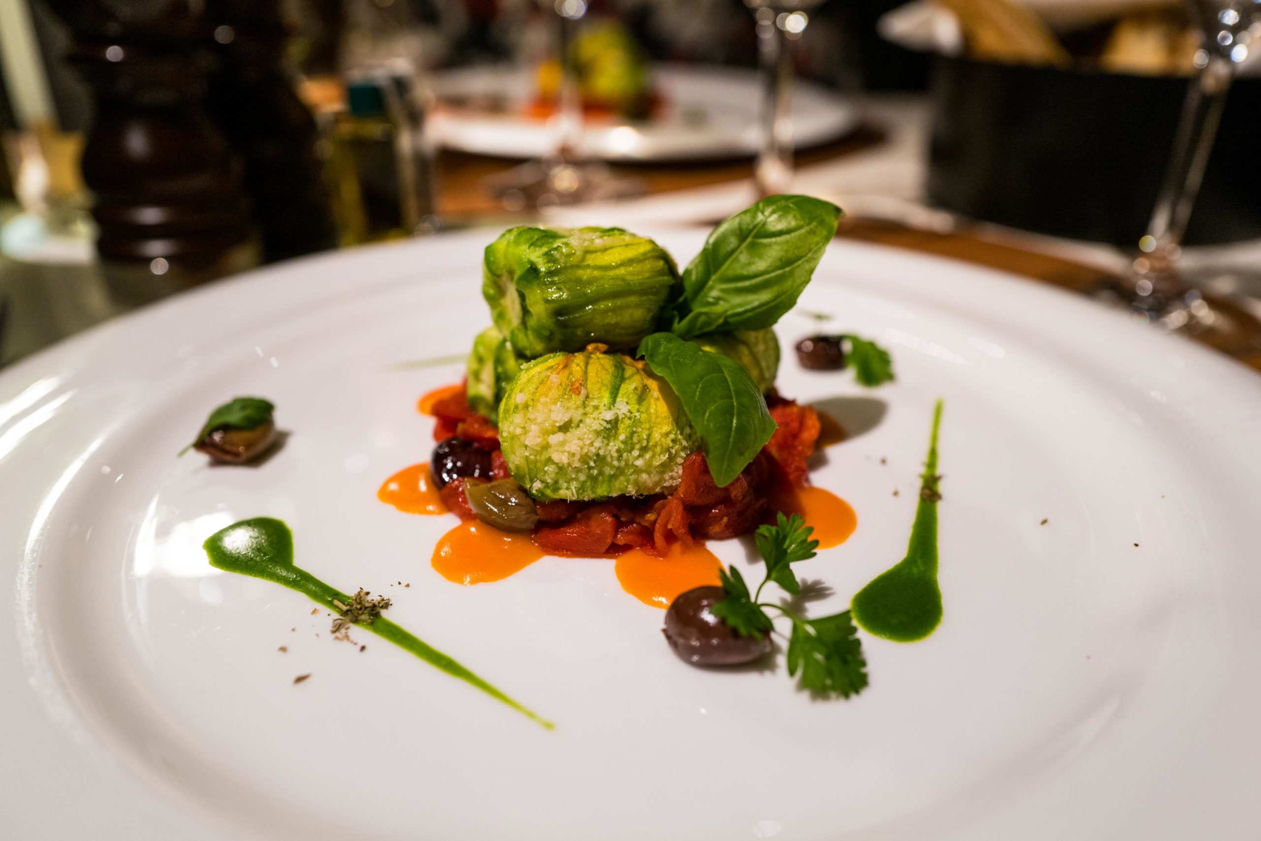 Baked zucchini flowers from Il Giardino Ristorante at the Hotel Eden Rome, The Taste Edit #hotel #rome #italy #restaurant