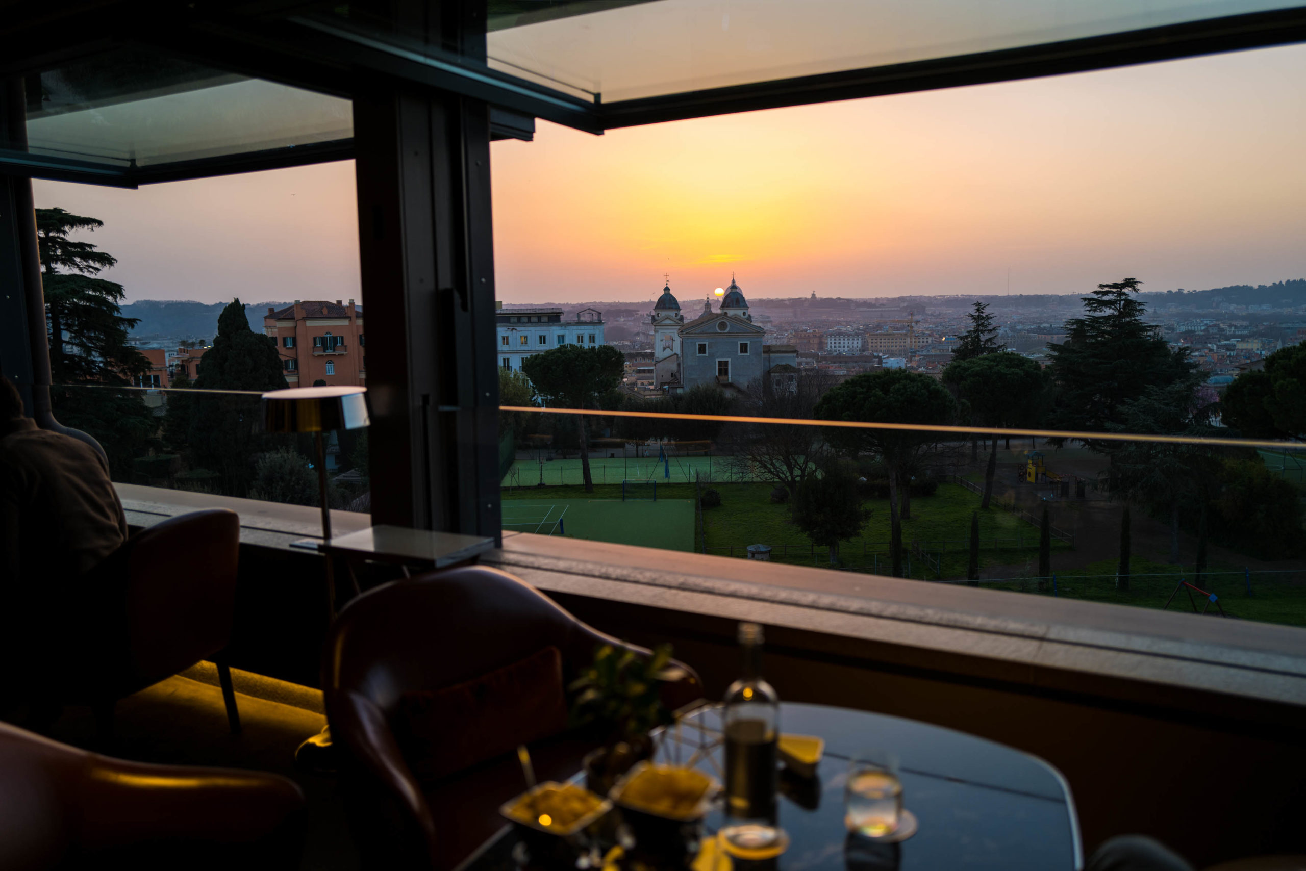 Order a cocktail and watch the perfect sunset view at Hotel Eden Rome, The Taste Edit #hotel #rome #italy #sunset