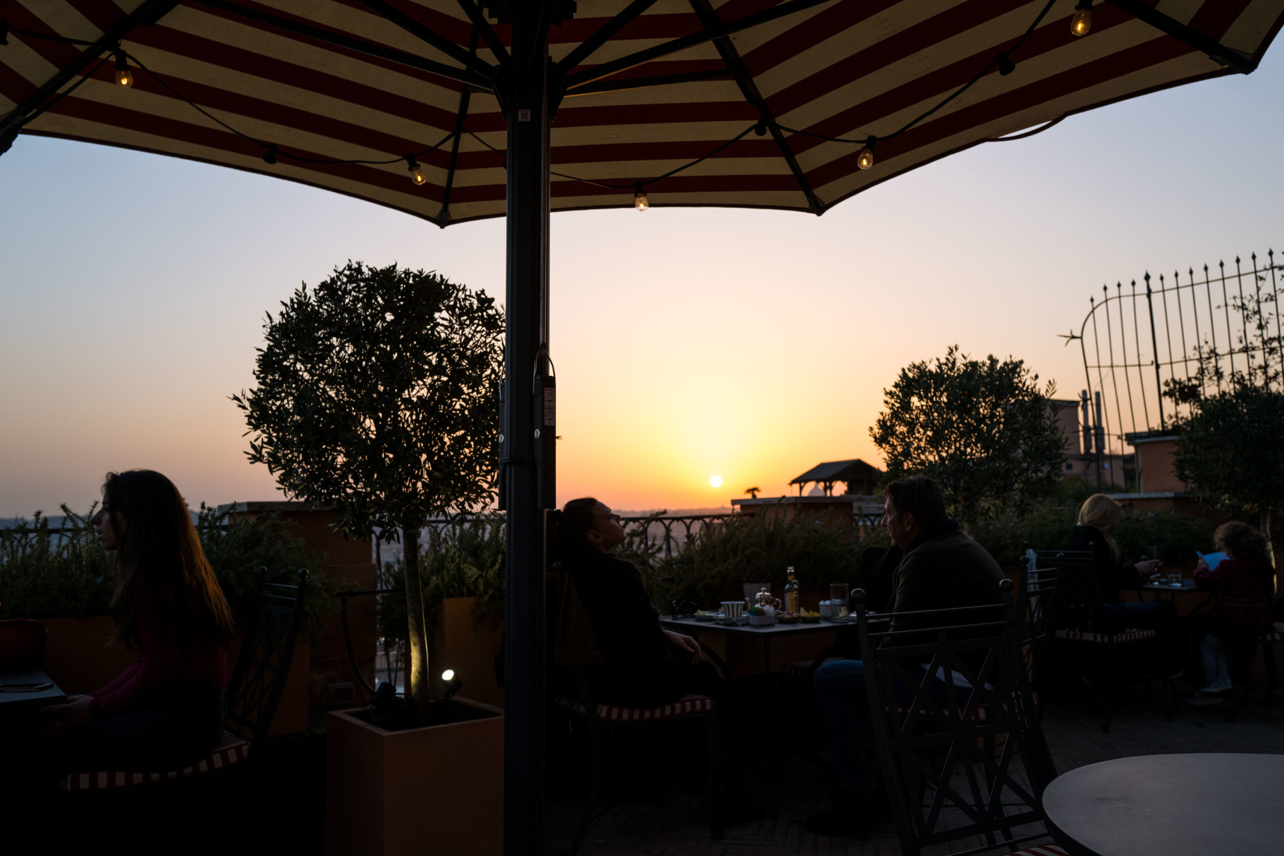 Sunset views over the Spanish Steps from Rocco Forte's Hotel de la Ville Rome - The Taste Edit #rome #hotel #decor #travel