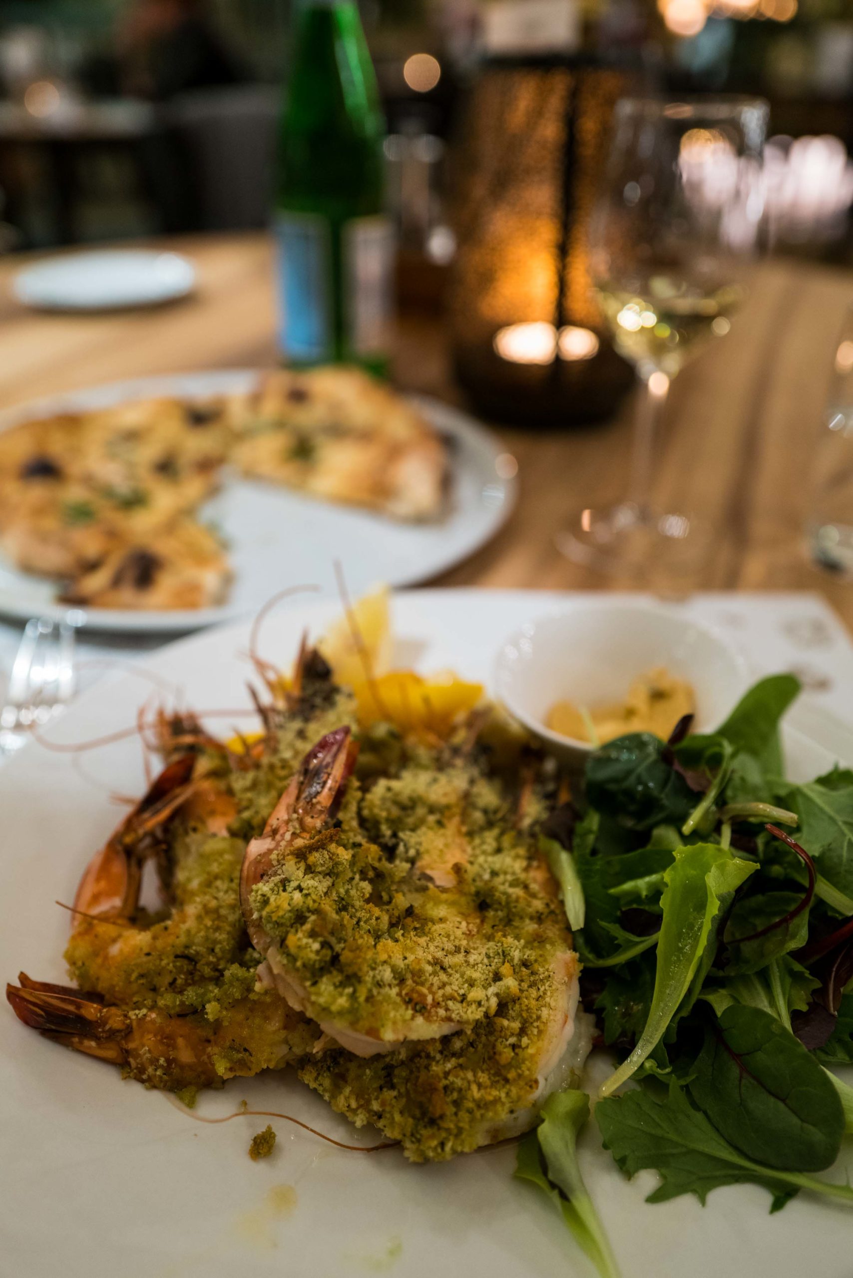 Baked shrimp at Sapori at the Victoria Jungfrau Hotel in Interlaken