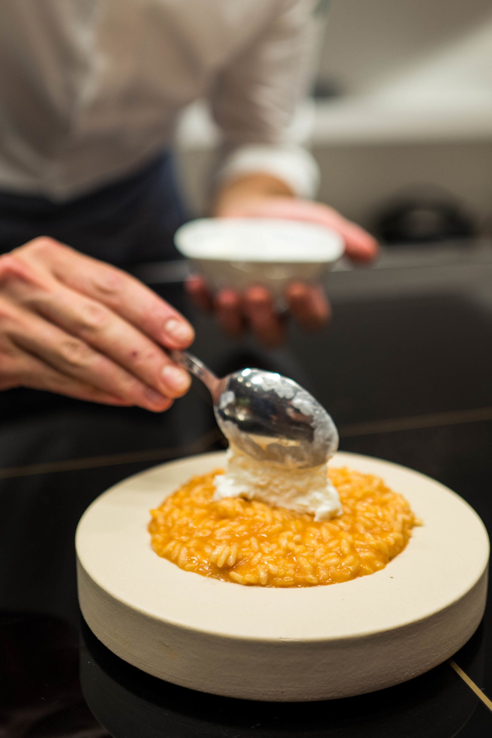 The Amalfi Coast's adult only hotel Casa Angelina's tomato and burrata risotto topped with lemon recipe #recipe #vegetarian