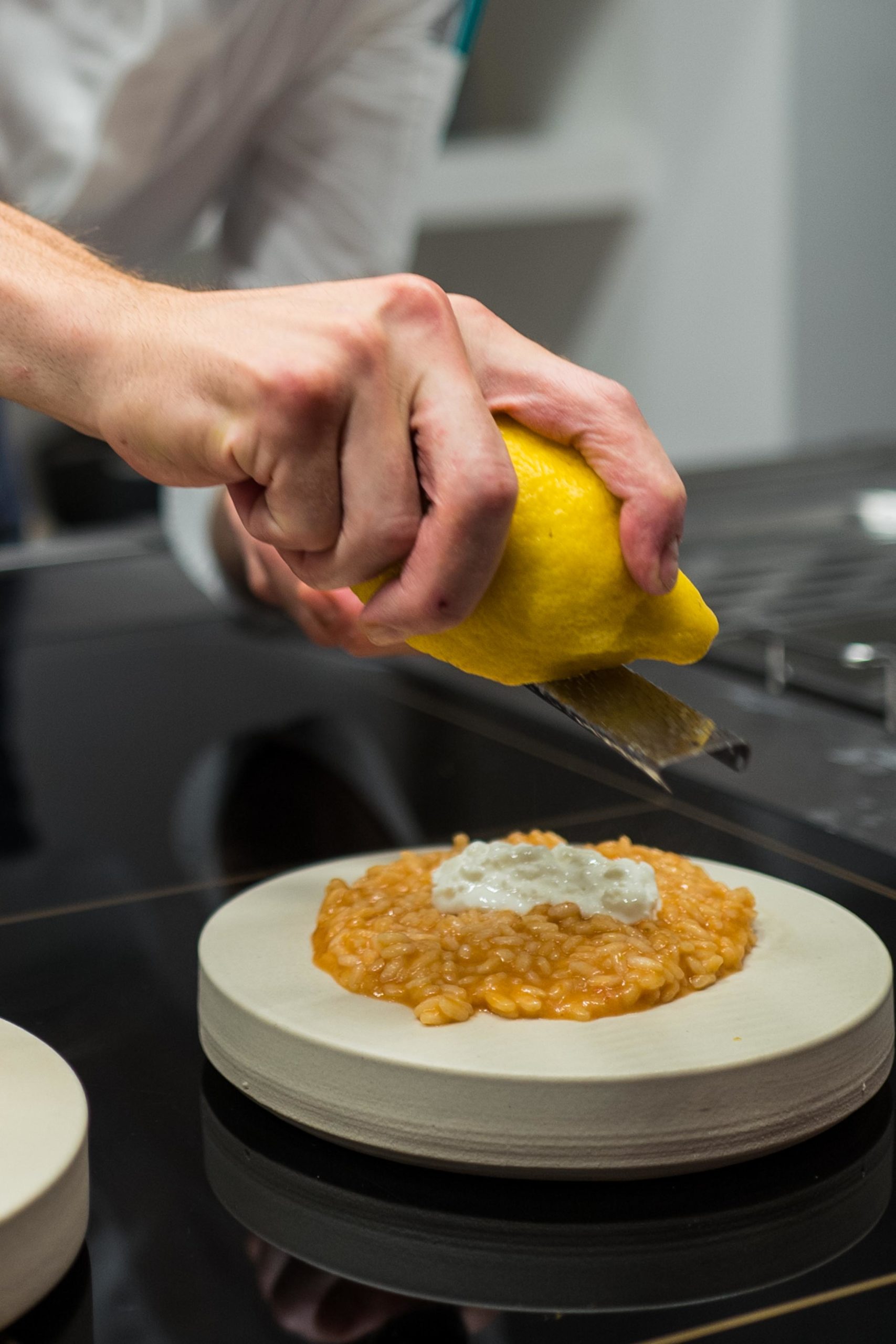 Amalfi Coast Casa Angelina's tomato and burrata risotto topped with lemon recipe #recipe #vegetarian