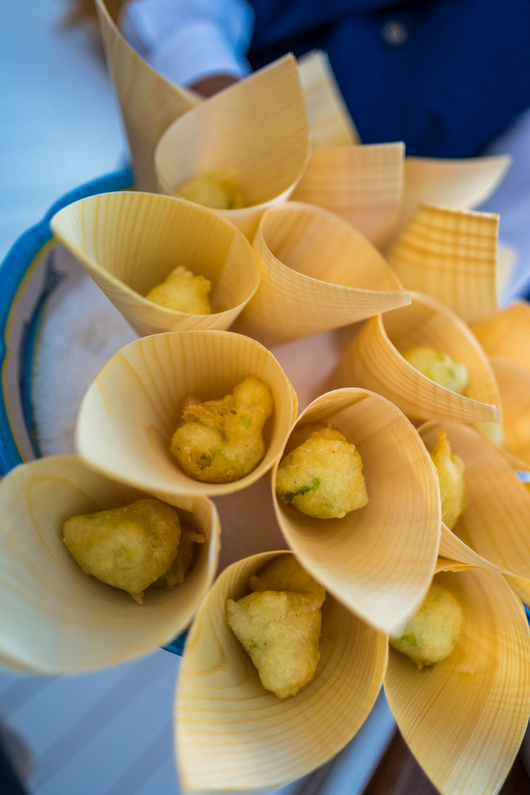 Fried snacks with cocktails at the Dior Popup at Il Riccio in Capri