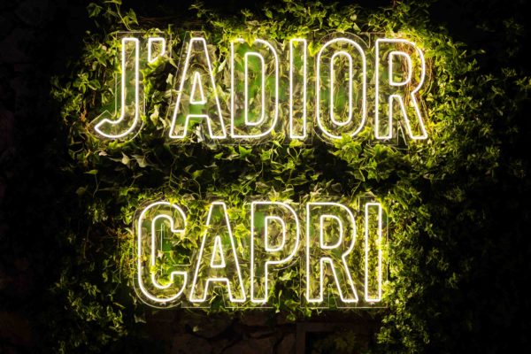 Watch the sunset at the Dior j'adior capri Popup at Il Riccio in Capri