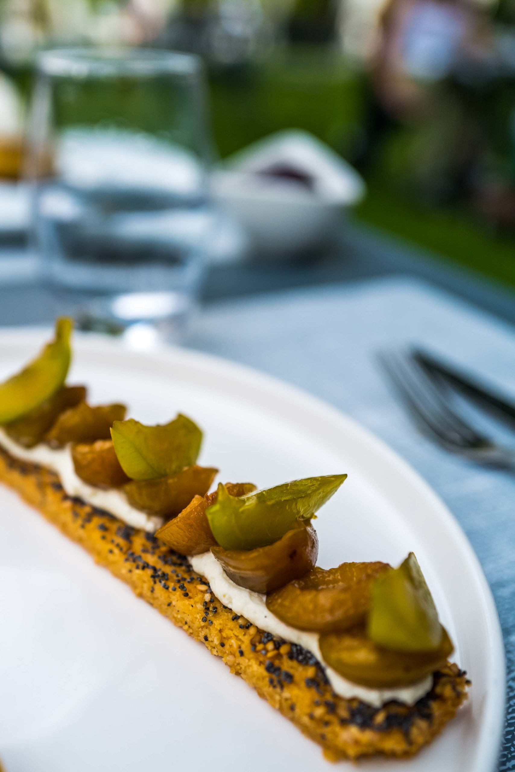 Restaurant Le Matafan serves a plum tart for dessert at their prefix lunch