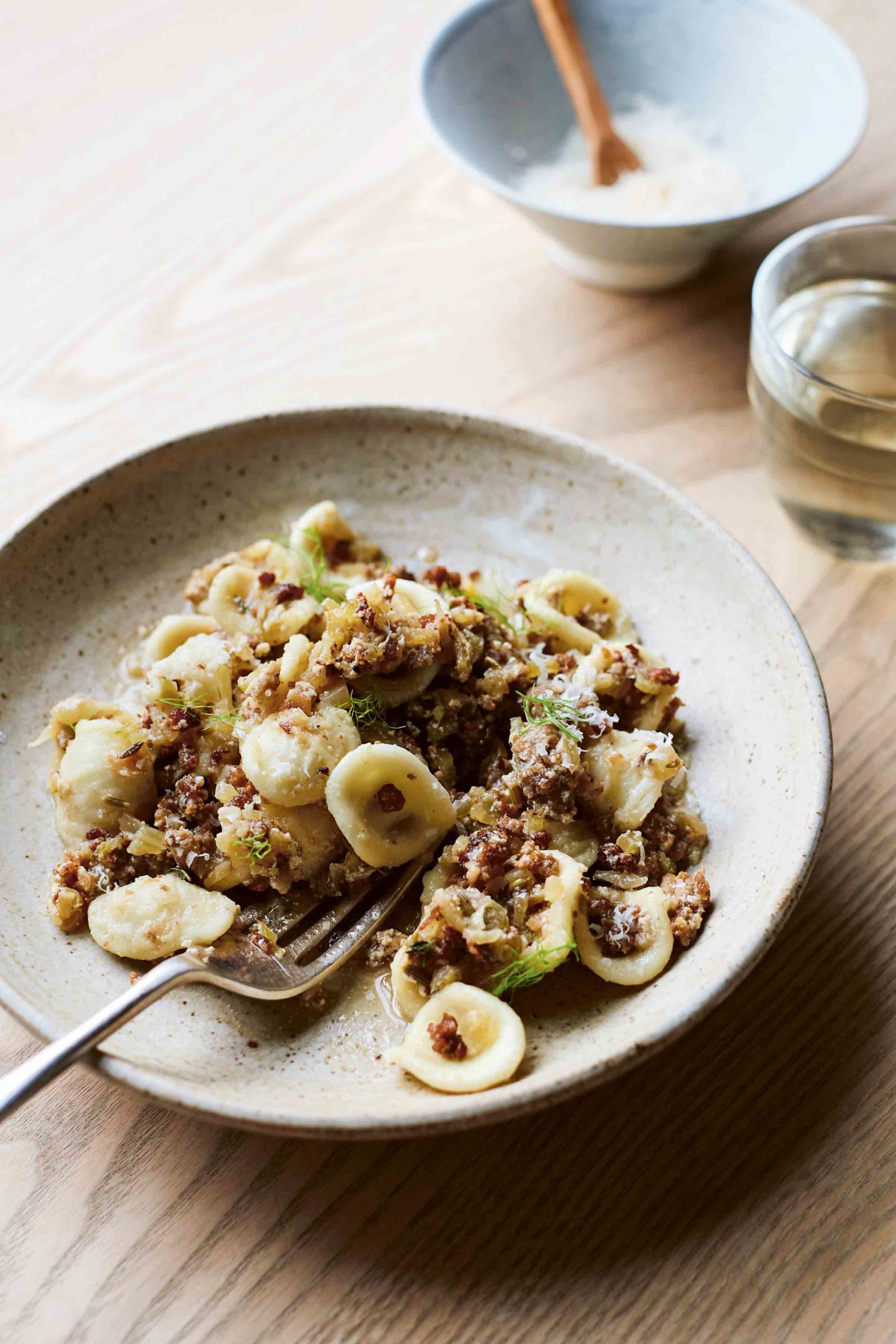 Orecchiette with pork, fennel and milk ragù recipe