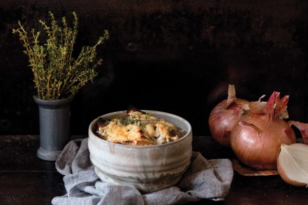 French Onion Soup from Bugundy inLaura Bradbury's Bisous Cookbook from burgundy