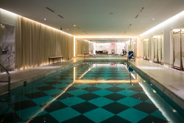 The Baccarat Hotel La Mer Spa in New York City indoor pool