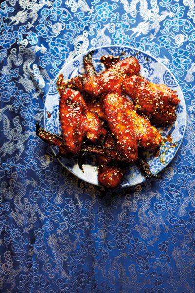 Sweet and spicy, sticky and juicy; Honey glazed chilli wings recipe from Better than Chinese takeout in 5.