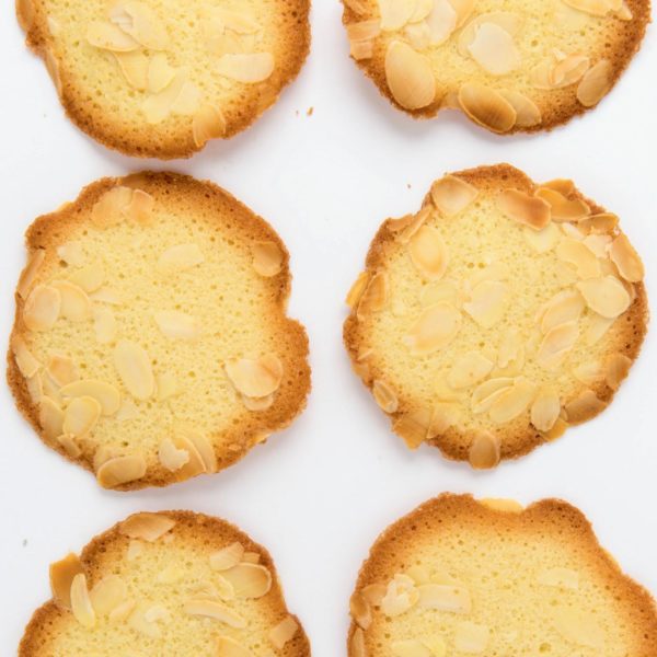 Crispy Almond Cookies Tuiles aux Amandes recipe from World Food Paris