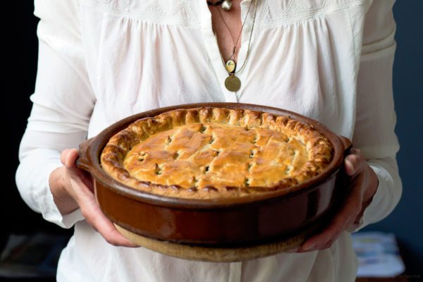 A super easy French savory pie, Catherine’s Old-Fashioned Spinach Tart Recipe from World Food Paris cookbook