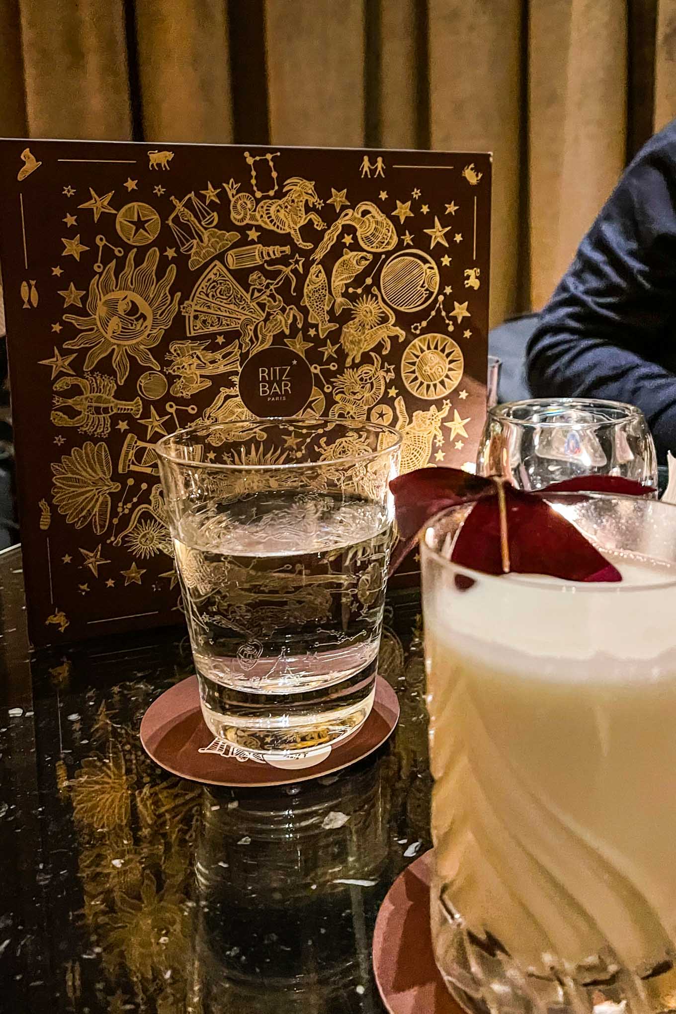 cocktails at the Lantern Bar in the hotel Ritz Paris