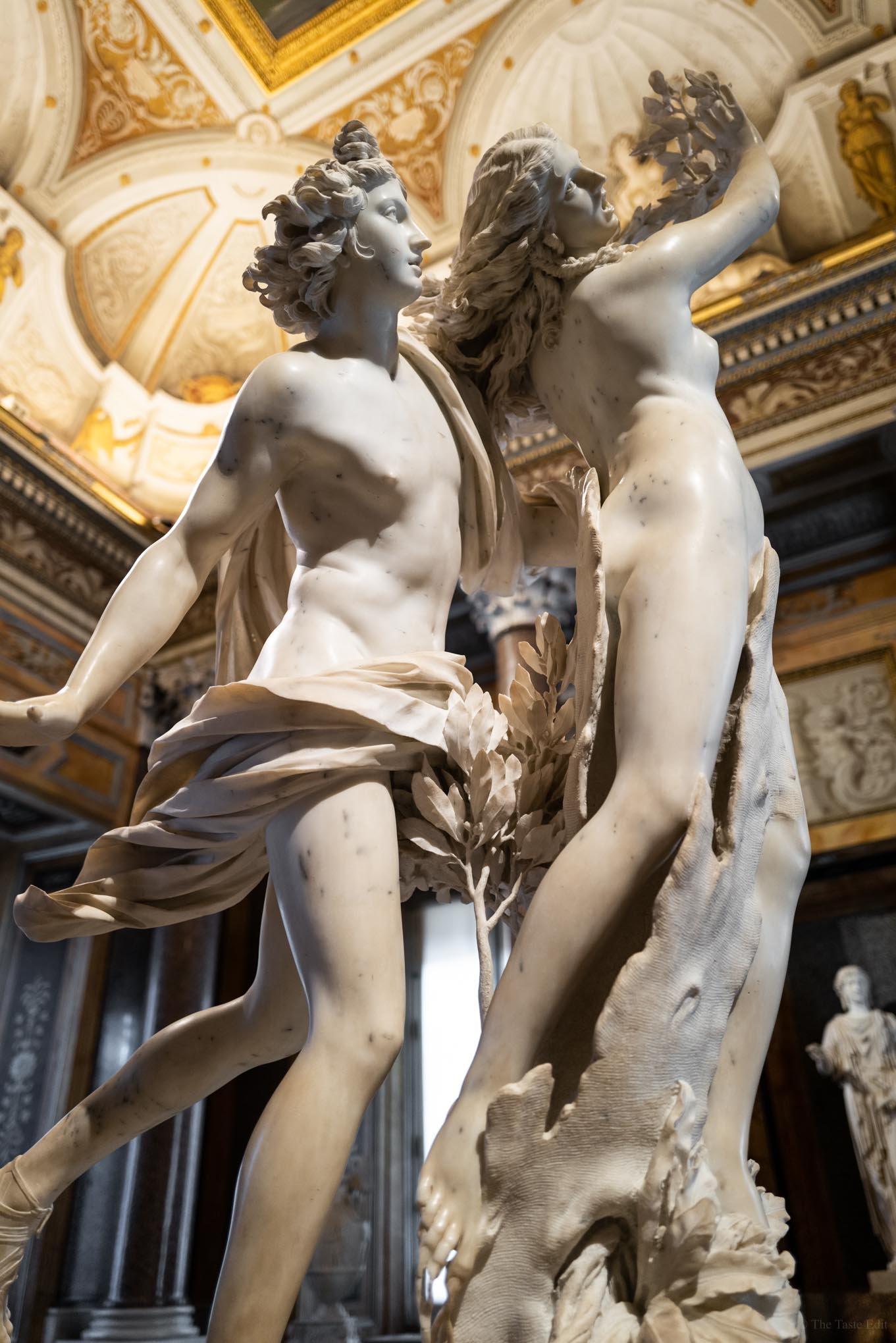 Villa Borghese Apollo and Daphne Bernini Statue. Tour Galleria Borghese museum in Rome without tourists, The Taste Edit #rome #borghese #italy #travel #museum