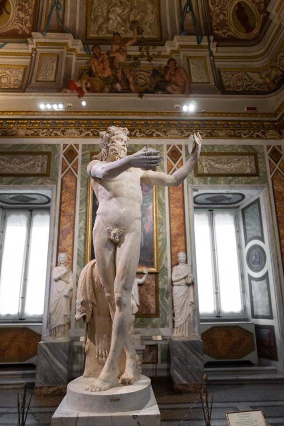 Villa Borghese Museum in Rome with  trompe-l'œil ceiling fresco in the first room by Mariano Rossi Tour Galleria Borghese museum in Rome without tourists, The Taste Edit #rome #borghese #italy #travel #museum