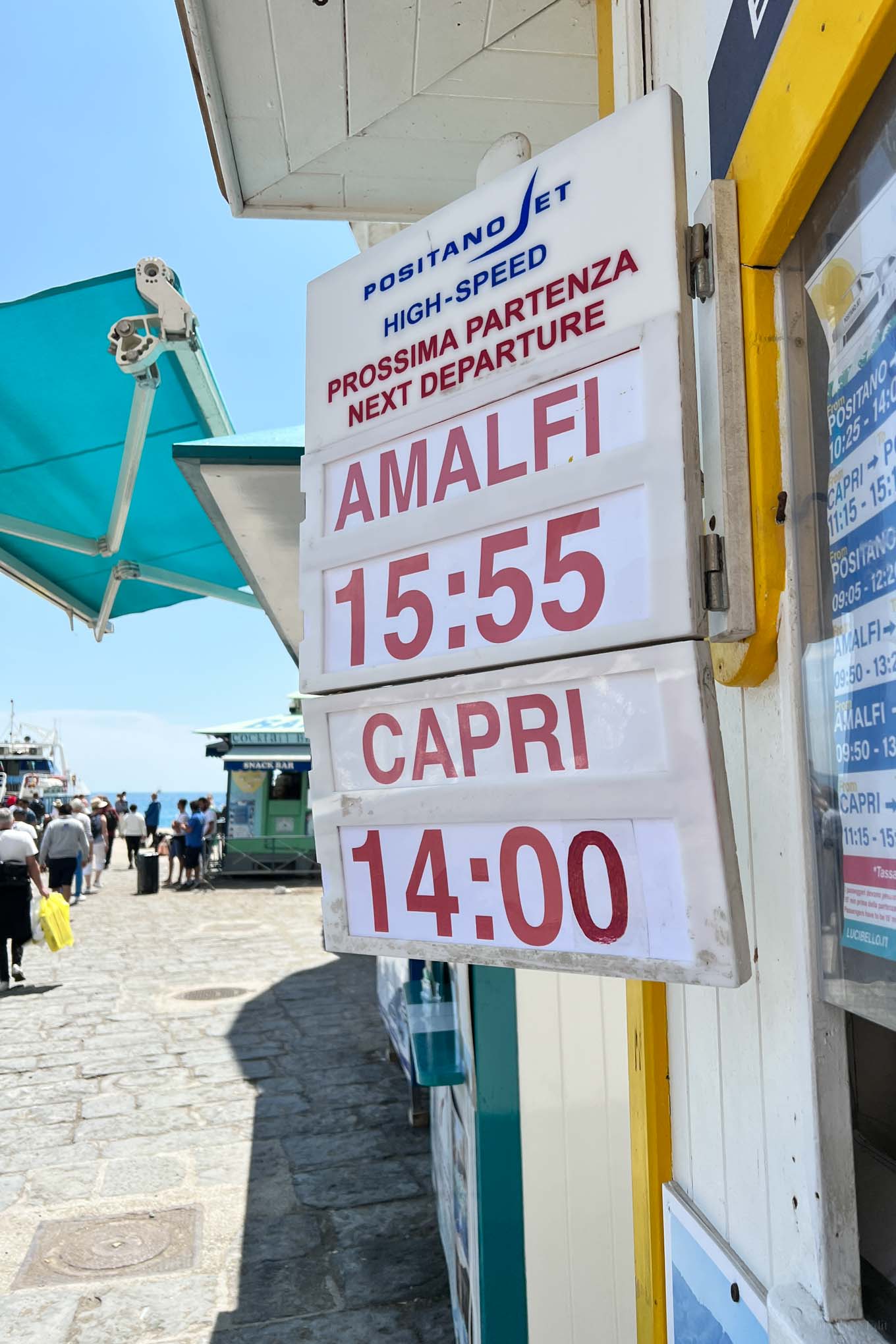 Take the ferry from Positano to Capri or Amalfi on the Amalfi Coast by The Taste Edit