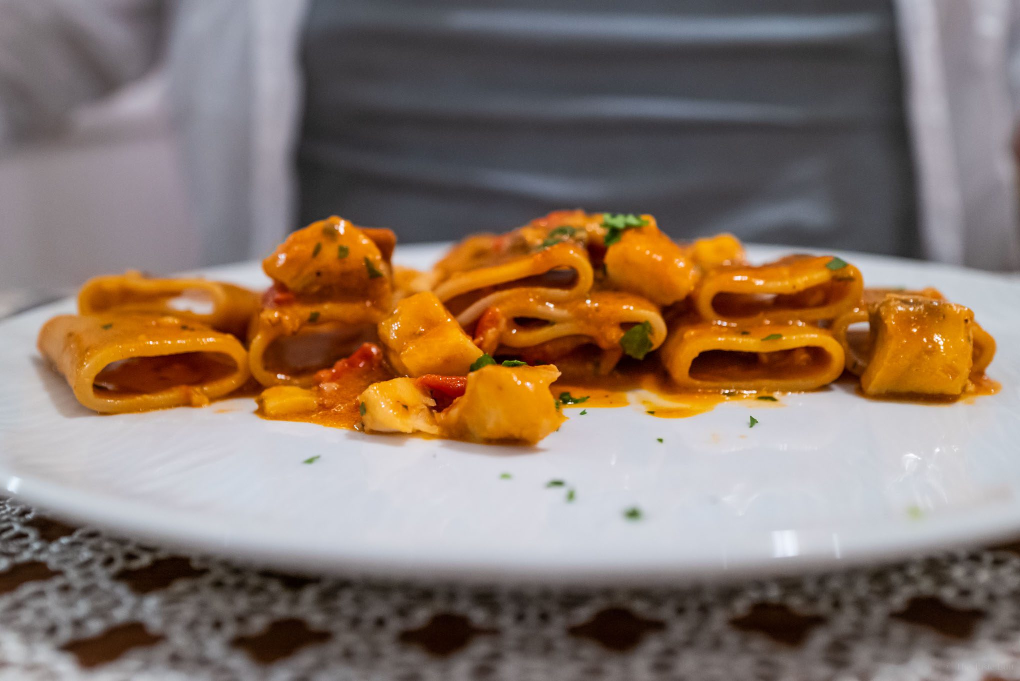 pasta at La Torretta del Pescatore restaurant in Monopoli