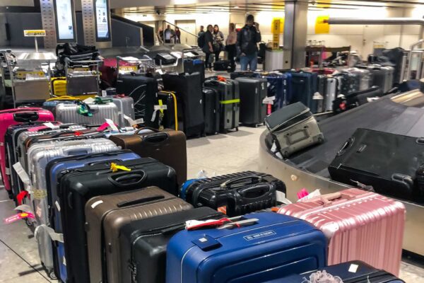 Luggage at airport in Germany Europe