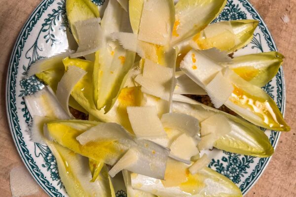 Winter endive salad with citrus and blue cheese