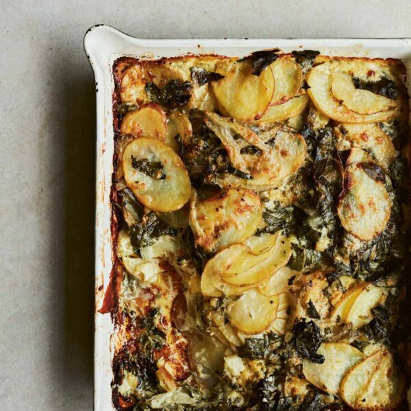 Potato and chard gratin recipe side dish from Supper cookbook