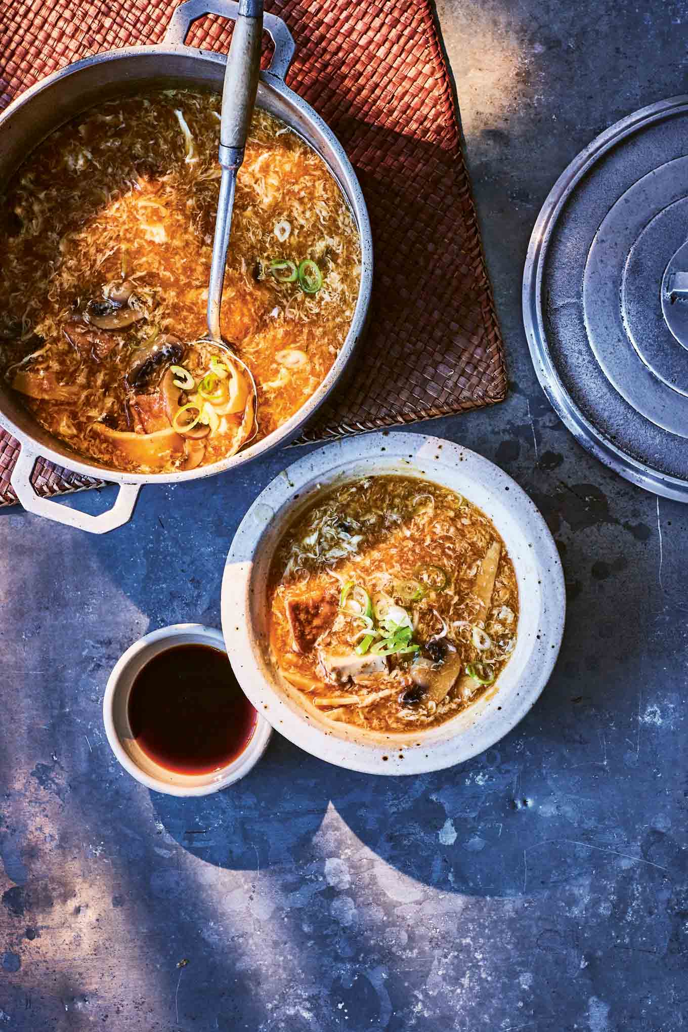 An easy quick Hot and Sour soup recipe from Simply Chinese Cookbook