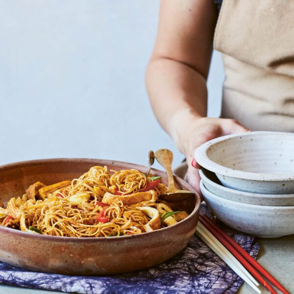 Make veggie Singapore noodles with this recipe from simply Chinese cookbook