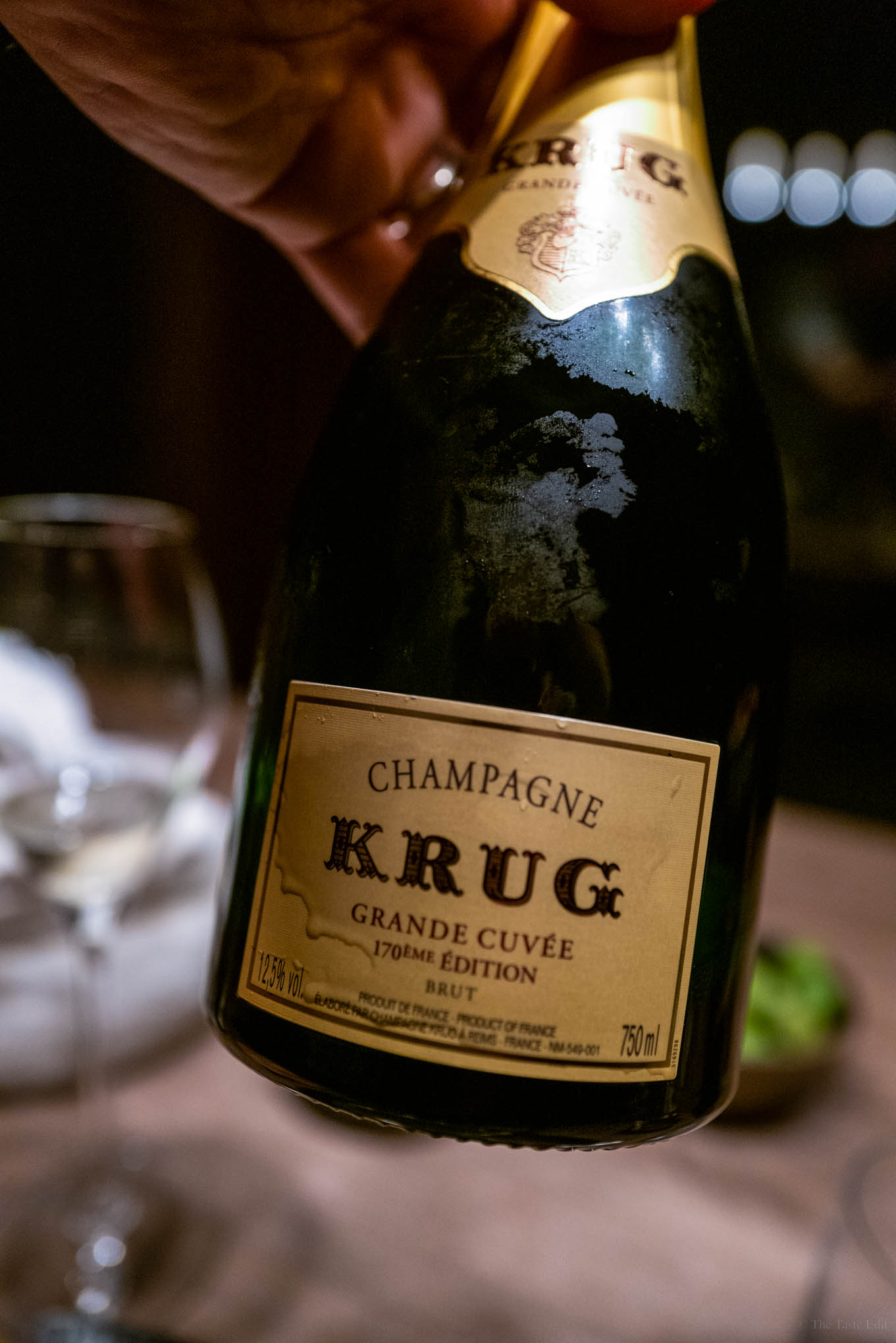 Pouring bubbles at The Dolder Grand Hotel in Zurich's Krug Champagne Chalet