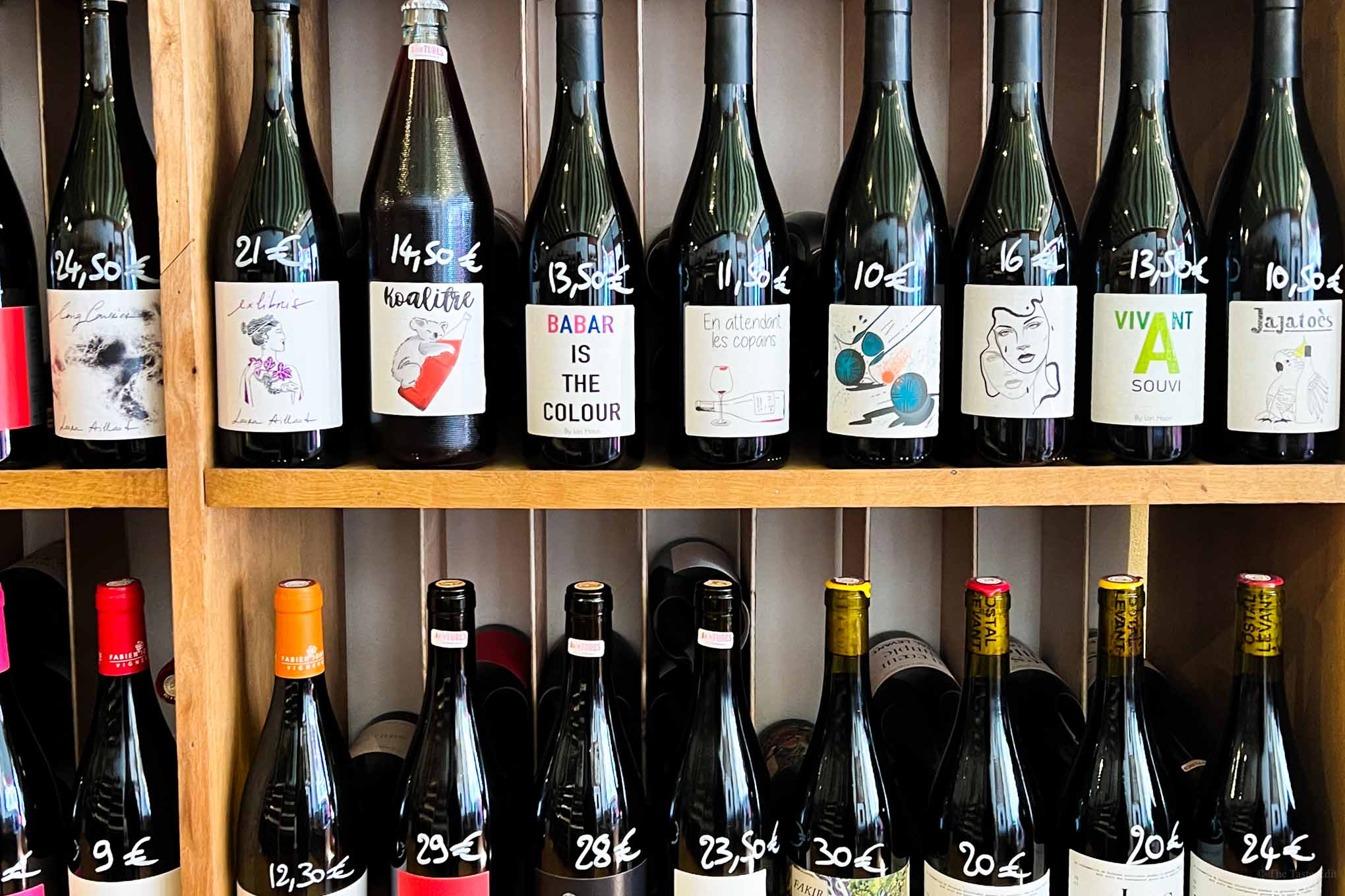 This wine shop in Beaune sells natural Wines , ciders, and biodynamic wines - at Cave Avintures