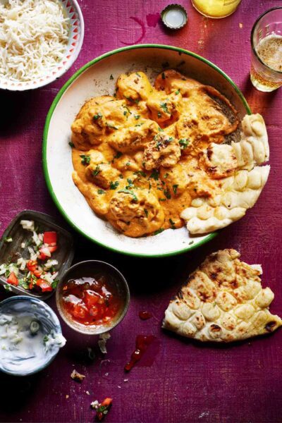 Make a creamy chicken korma curry which is a British style Indian dish.