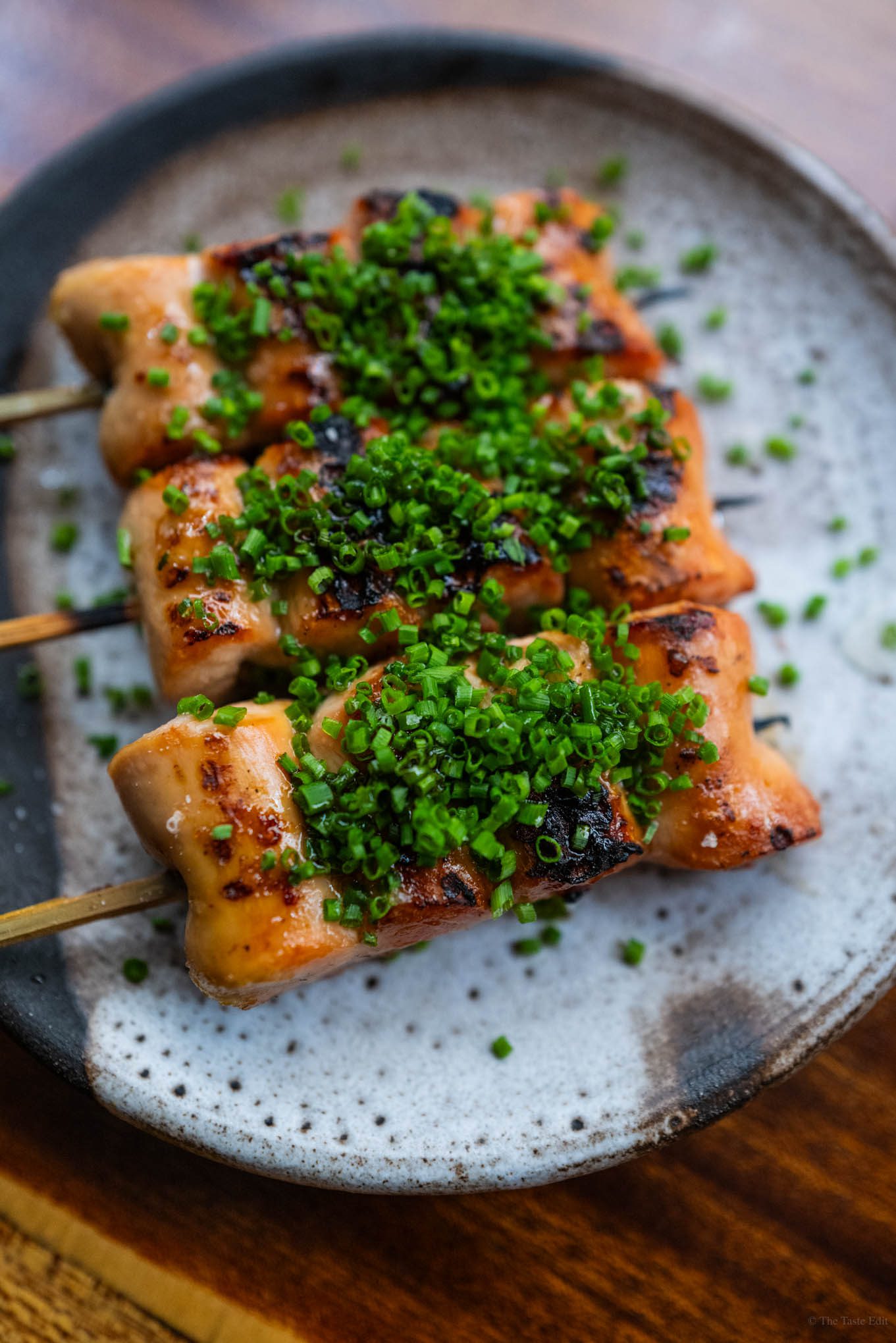 Chicken Grilled on a Japanese Grill at Le Rigmarole Restaurant in Paris