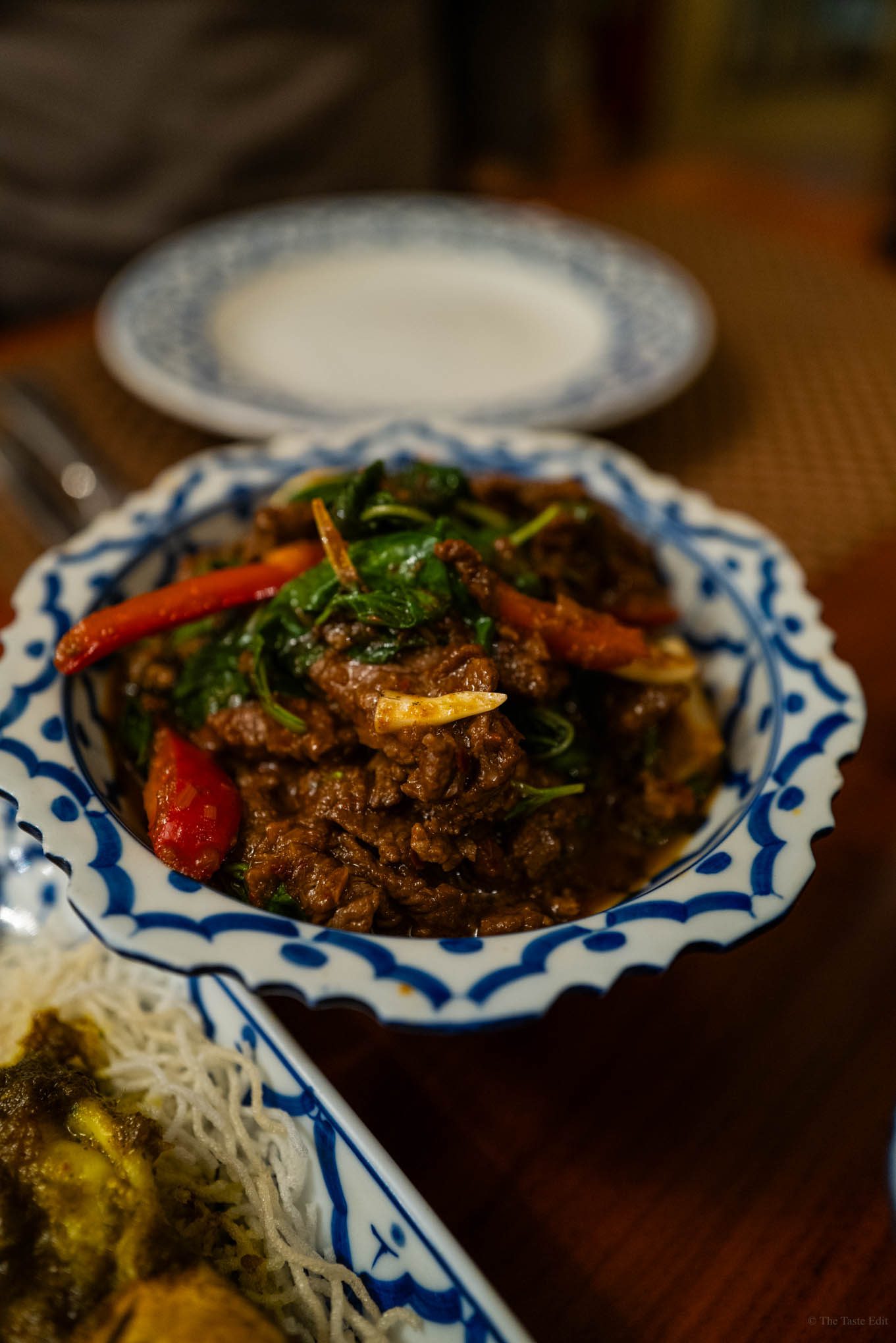 sautéed beef dish at Restaurant Chieng Mai Thai restaurant in Paris