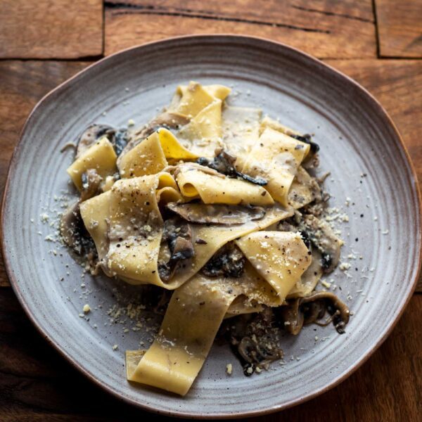 Mushroom and taleggio papperdelle pasta recipe