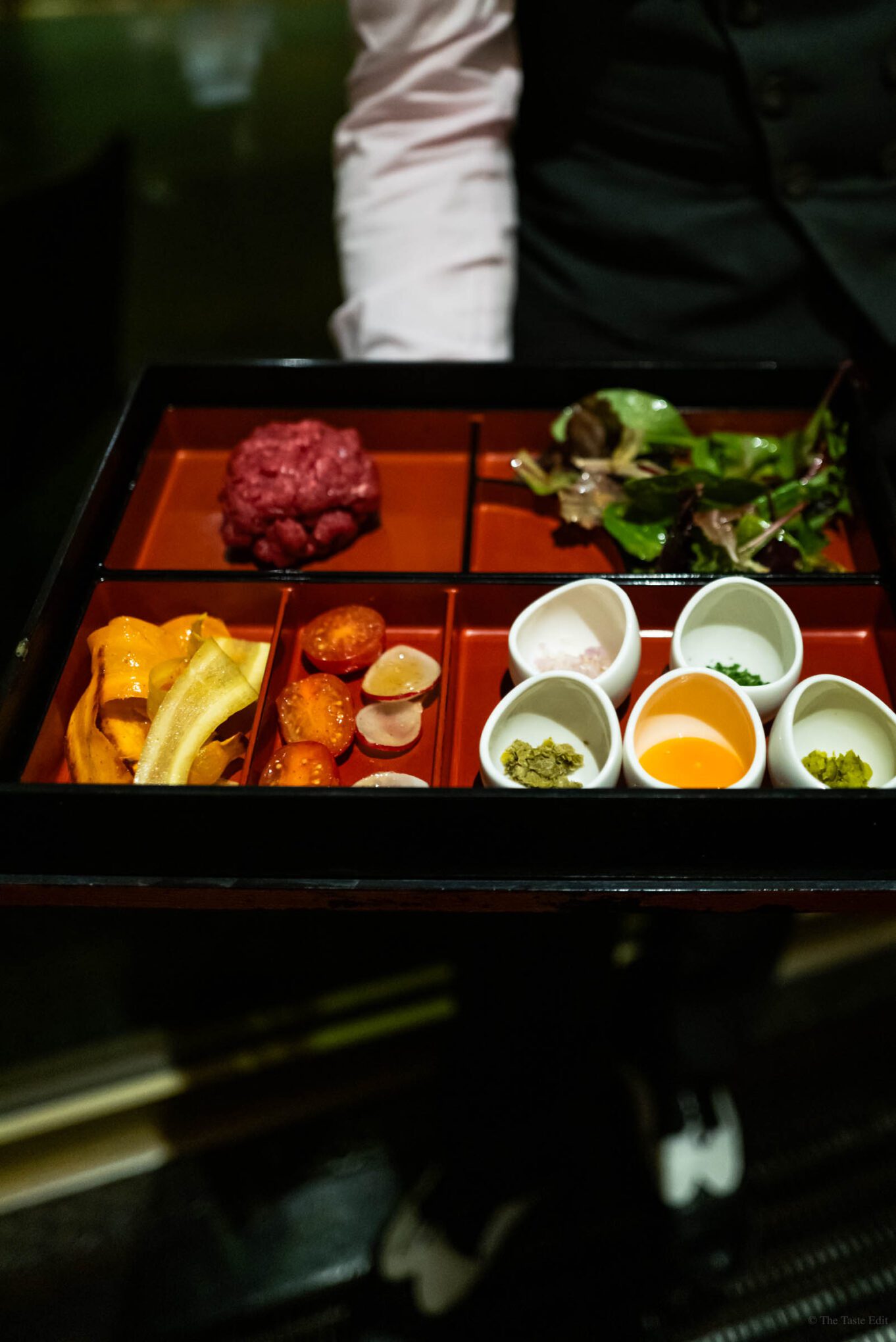 Tableside steak tartar at Montreux Jazz Cafe