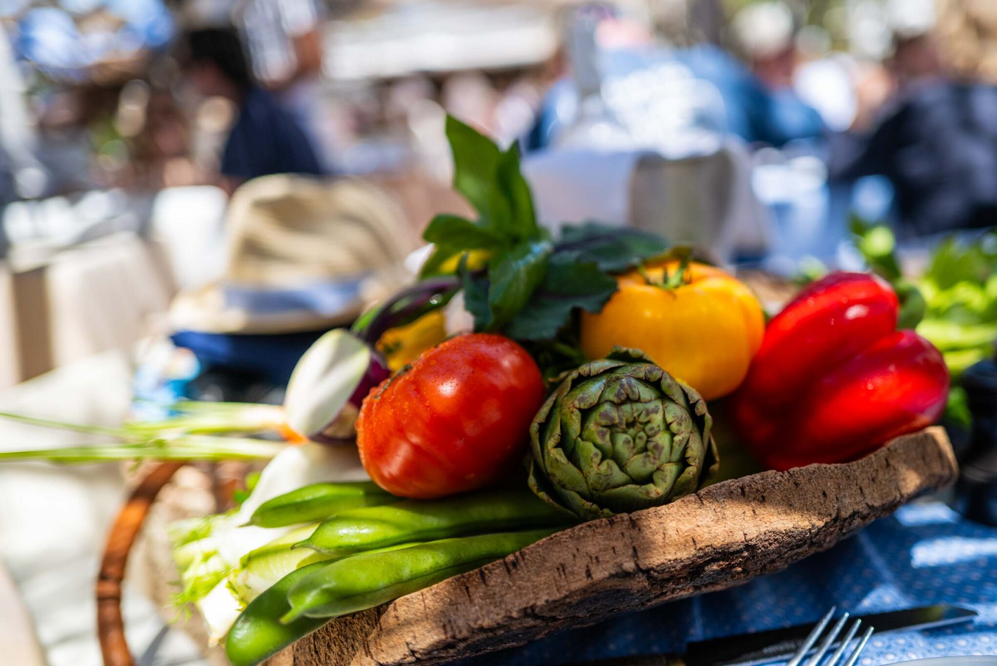 Crudité at Le Club 55 Saint Tropez beach club