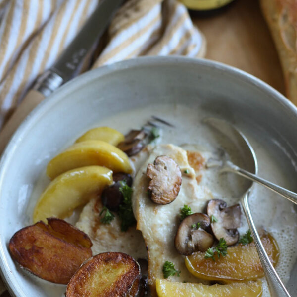 French Chicken with apples and calvados recipe