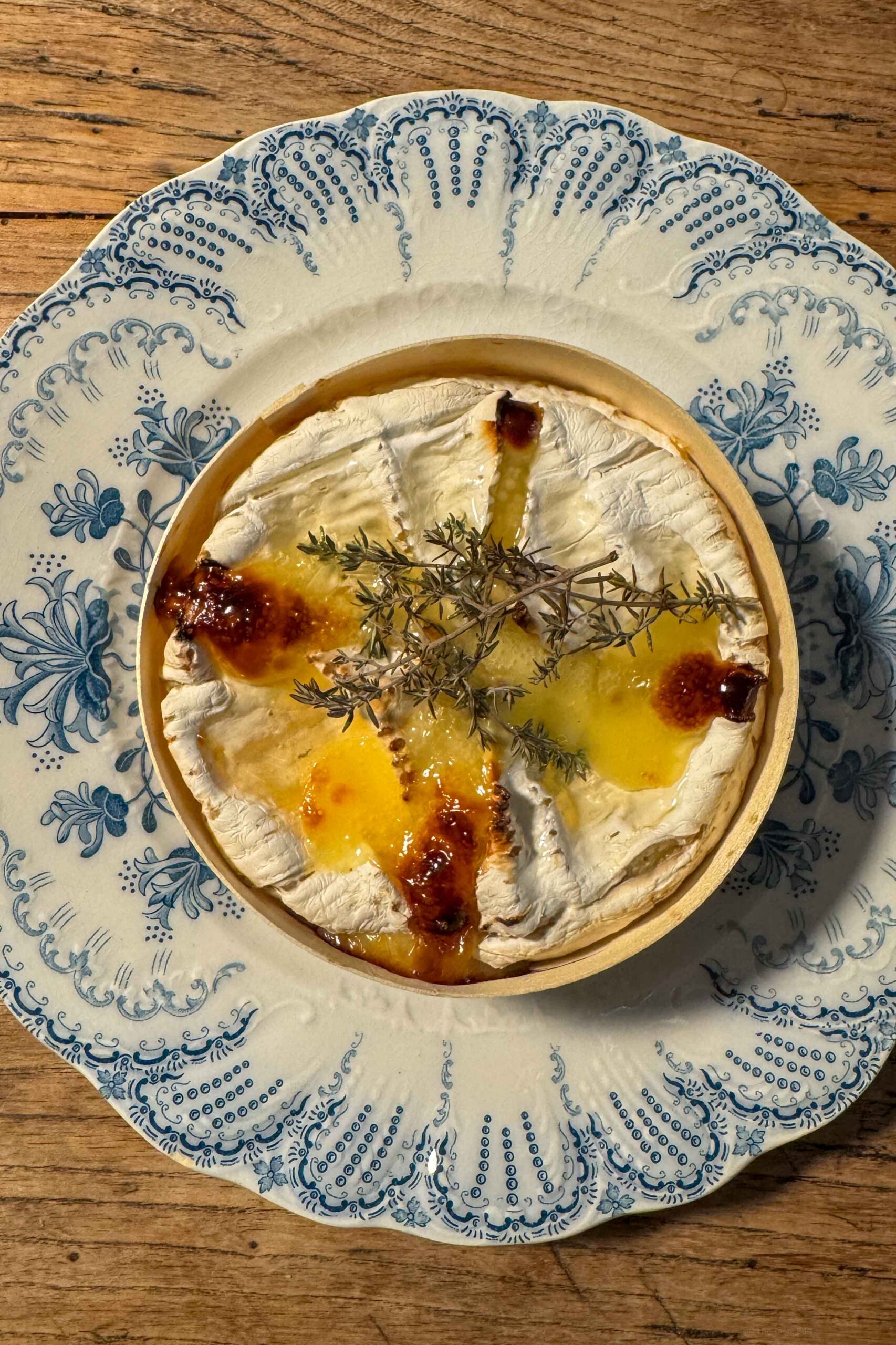 Warm oozy baked cheese for dips and appetzier