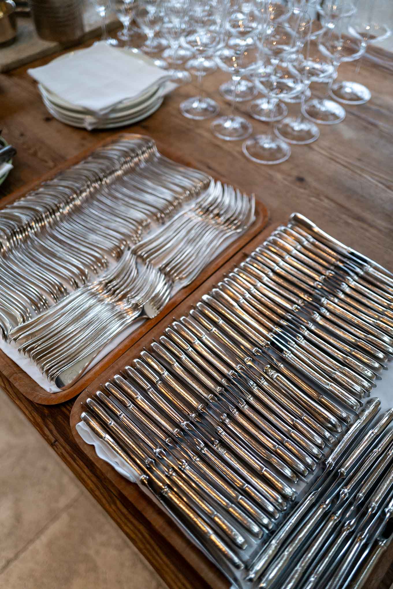 Silverware at le doyenne 