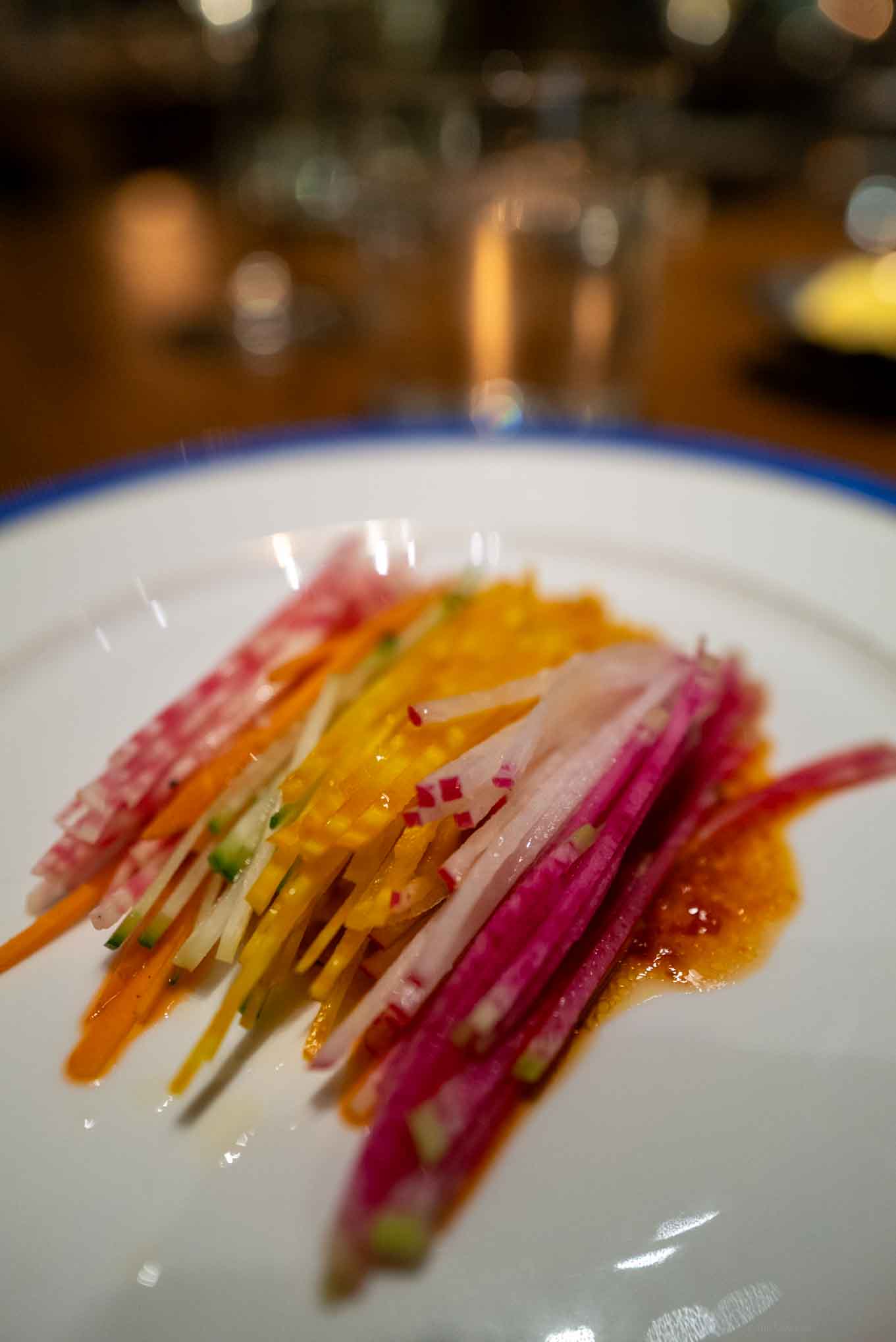 Le Doyenne farm restaurant near Paris serves vegetables from the garden as a salad