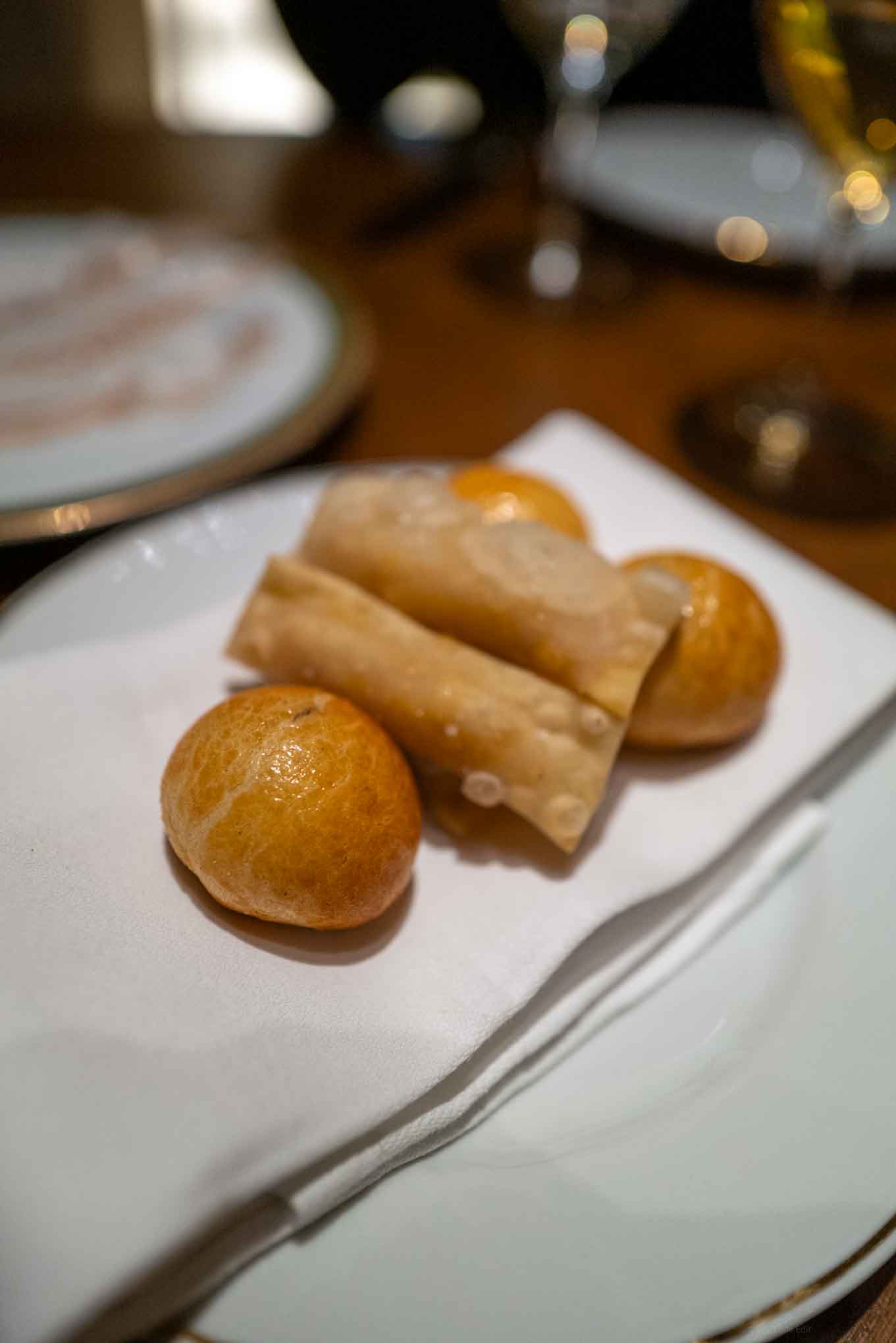 Appetizers at Le Doyenne Restaurant in France outside of Paris with natural wine and farm garden